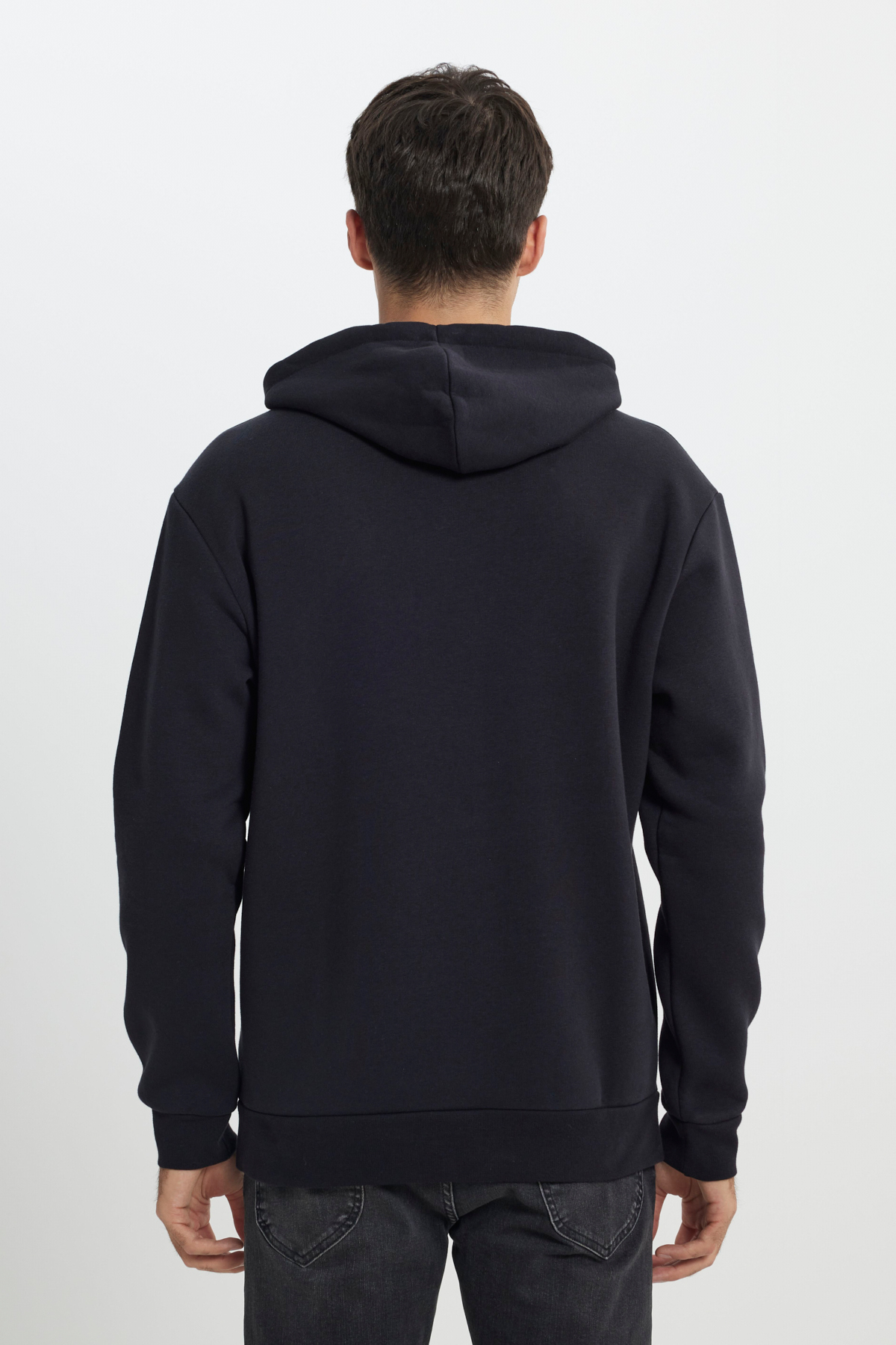 Regular Fit Normal Kesim Kapüşonlu Sweatshirt — مشکی TYBL212302170412540 — تصویر 5 از 5