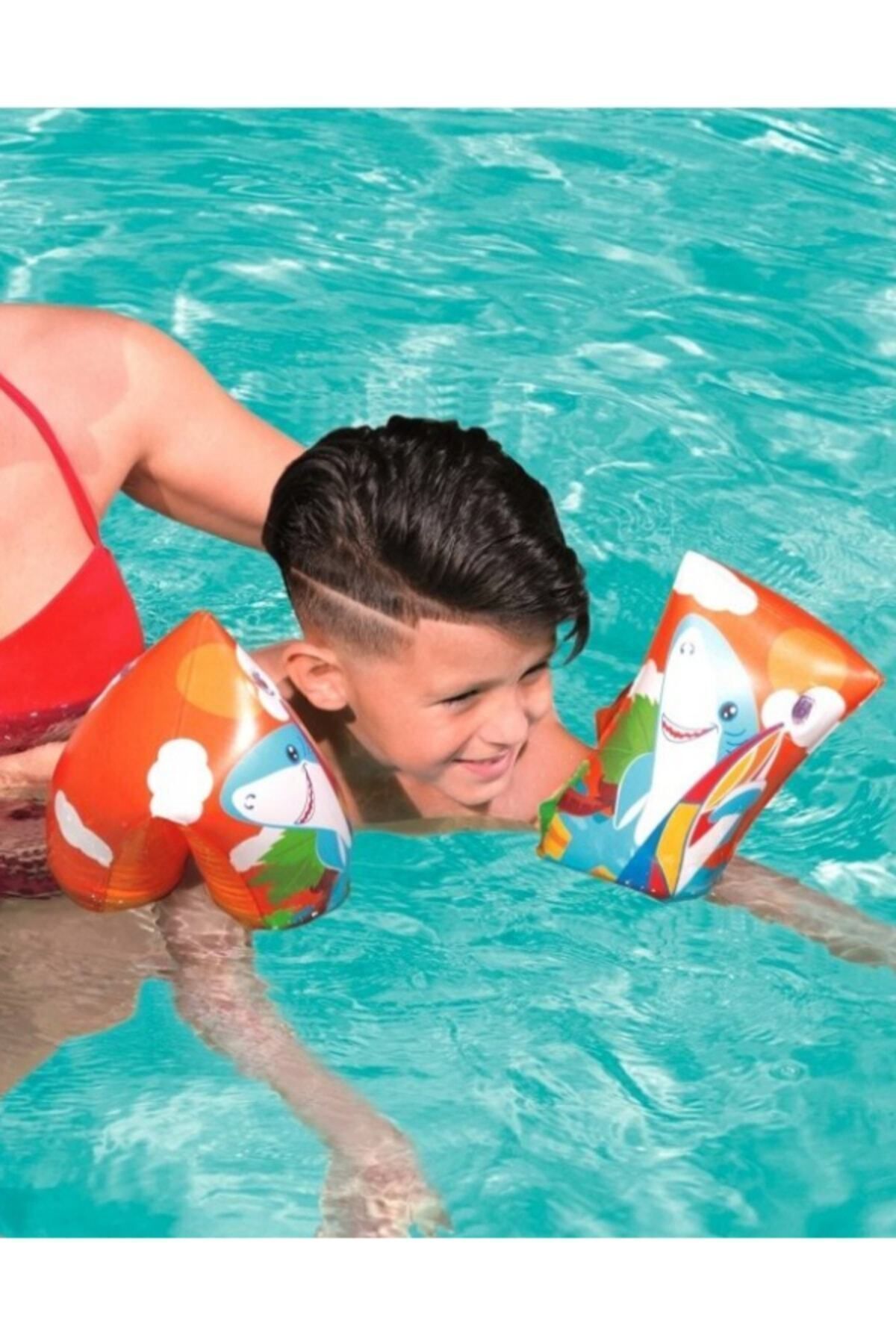 TOYFEST-Children's Sea Pool Swimming Sleeve with Shark Figure (MIT 5 - 12 YEARS OR 19 - 60 KG) 1