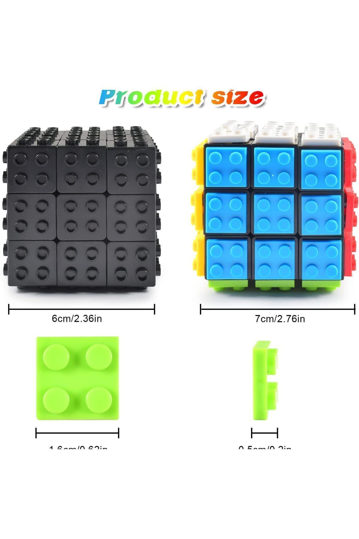 TOYFEST-3X3 Colorful Jigsaw Puzzle - Intelligence and Mind Cube with Plug-In Removable Structure 3