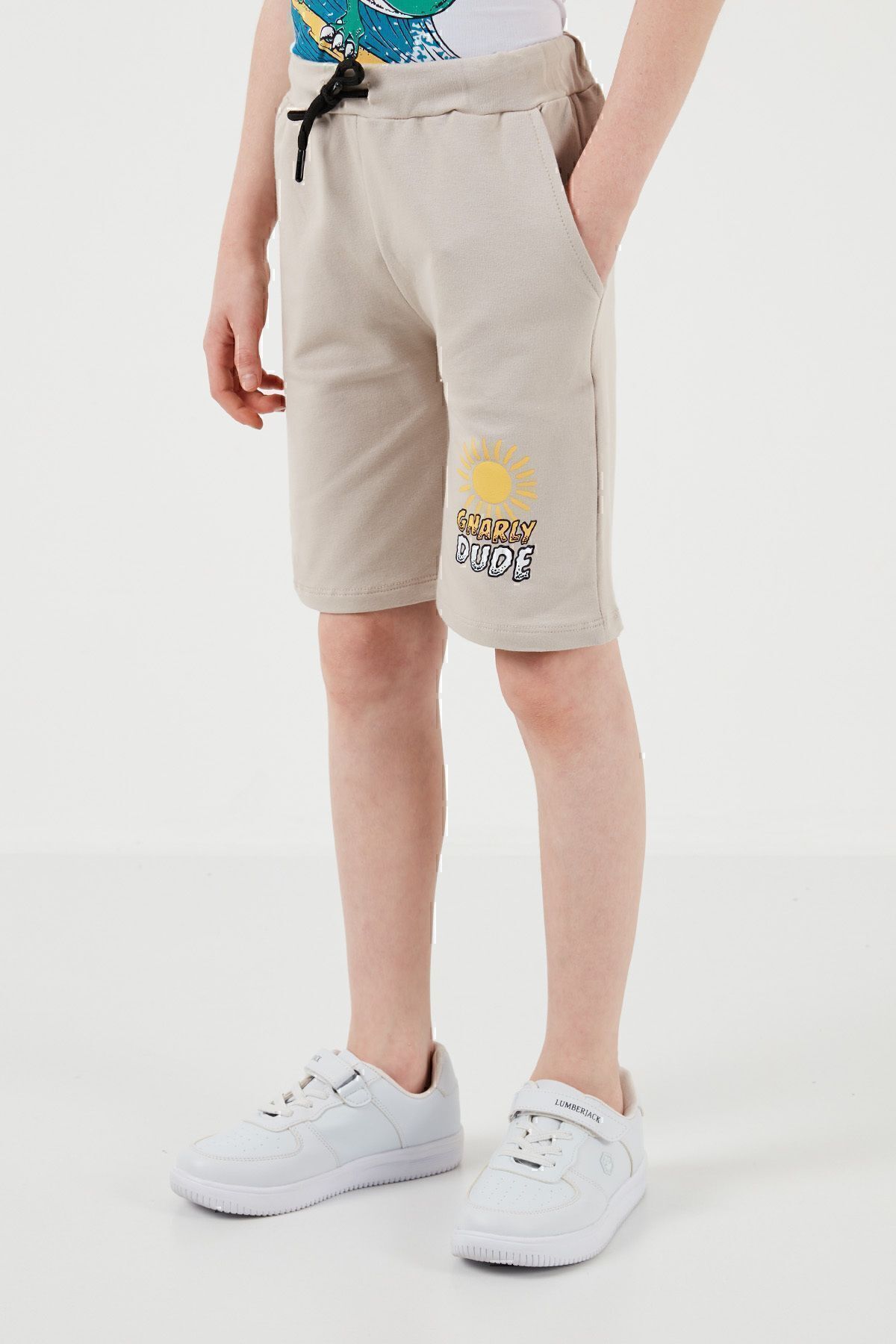 Lela-Set de pantaloni scurți pentru partea de sus și de jos, cu croială normală din bumbac, pentru băieți6212019 4