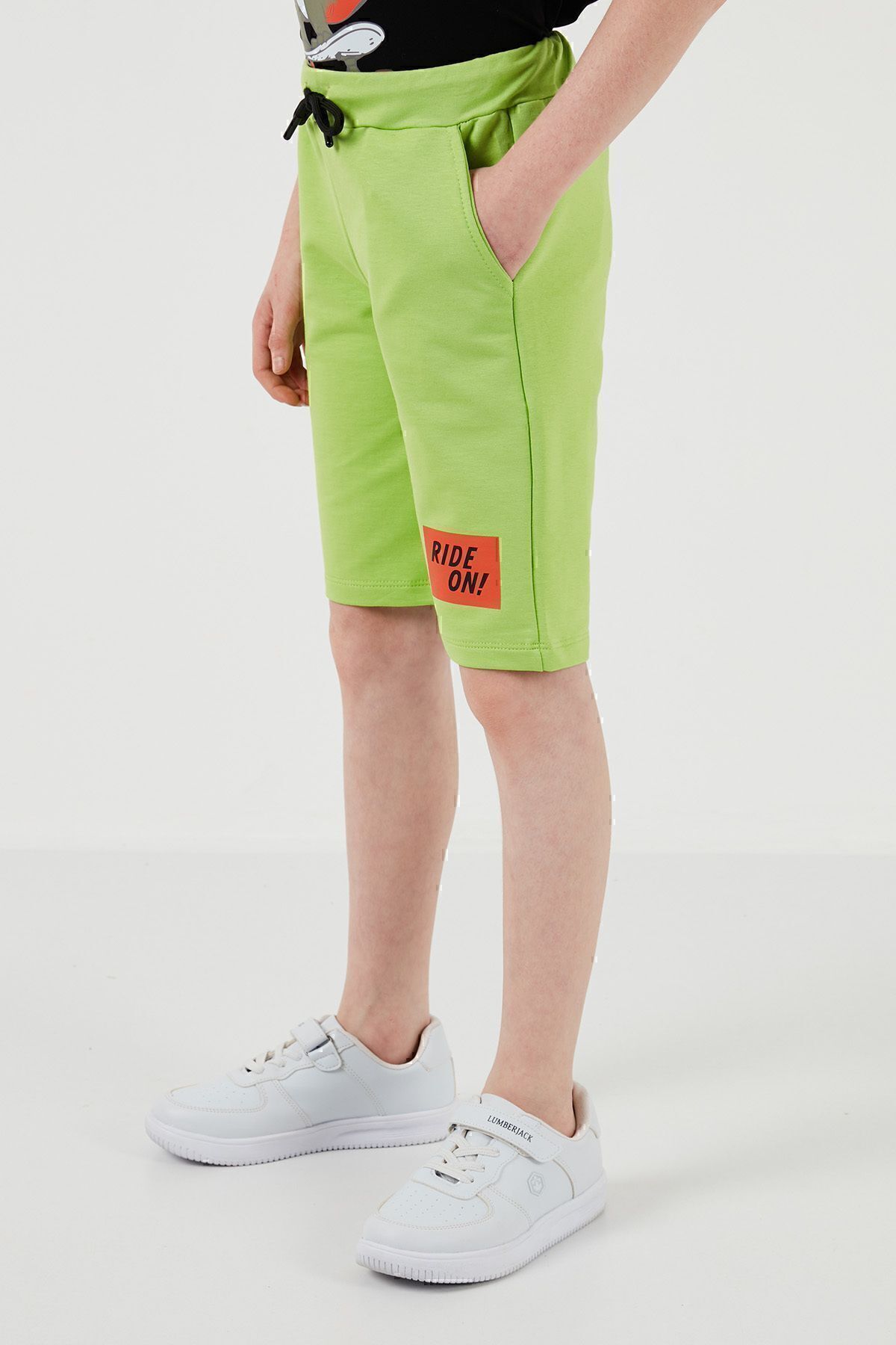 Lela-Set de pantaloni scurți de sus și de jos, din bumbac, cu croială normală, cu decolteu, pentru băieți6212014 5