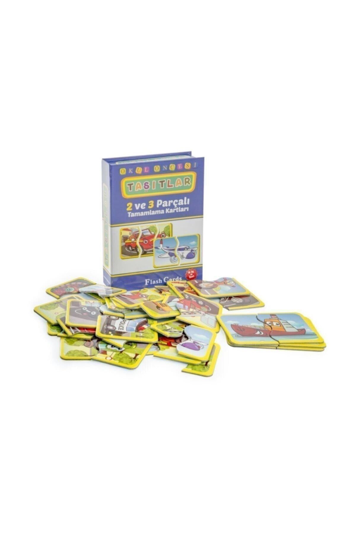 Genel Markalar Okul Öncesi Çocuklar Için Eğitici 2'li Set - 2 Ve 3 Parçalı Tamamlama Kartları Taşıtlar Ve Hayvanlar fotoğrafı 3 (önizleme)