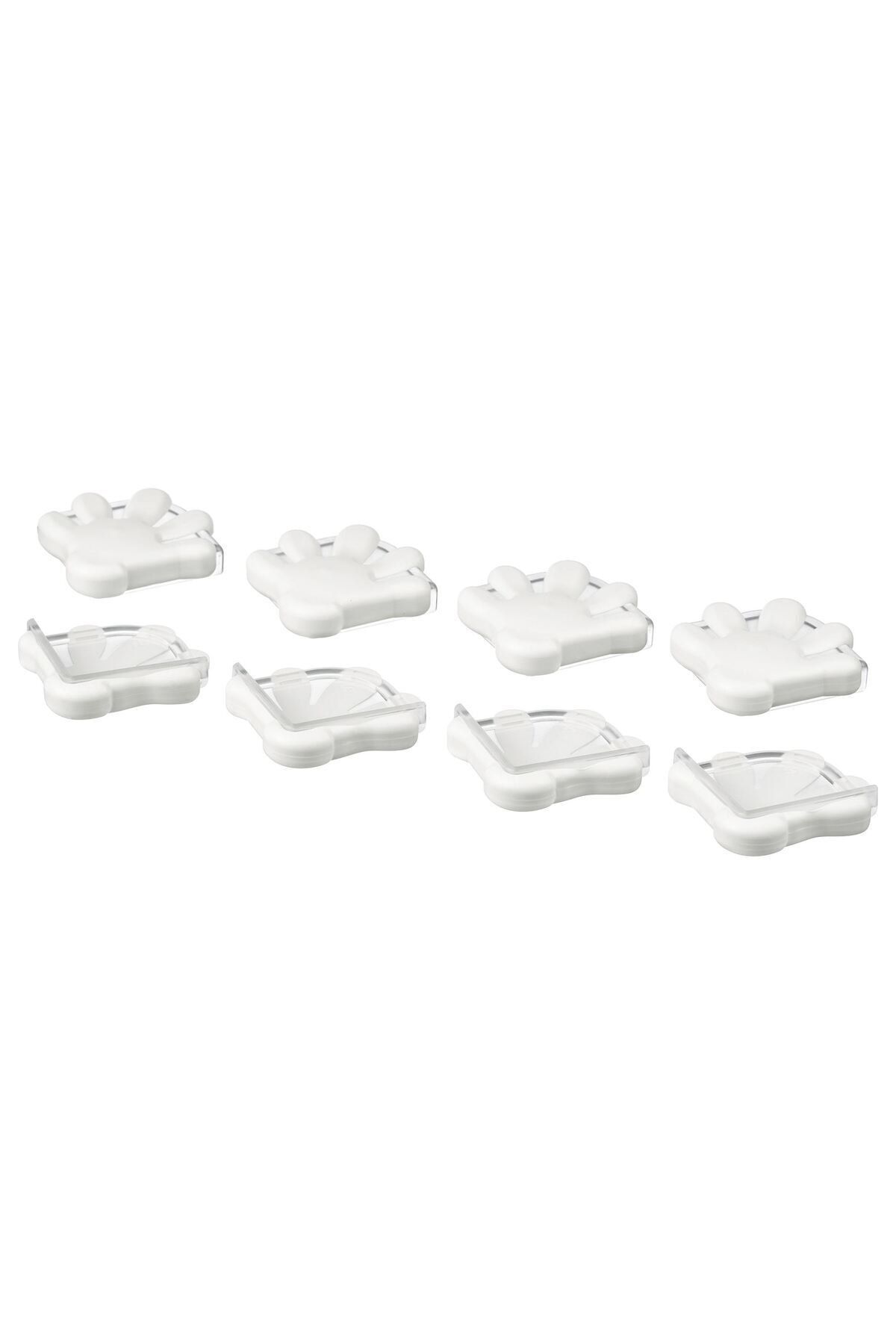 IKEA 8 Li Set Köşe Koruyucu Parmak Desenli İkea 8 Adet Sehpa Masa Dolap Kenarı Koruma Aparatı Plastik fotoğrafı 2 (önizleme)