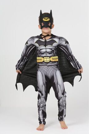 Neatkids Batman Parti Doğum Günü Özel Gün Kaslı Pelerinli Maskeli Kostüm