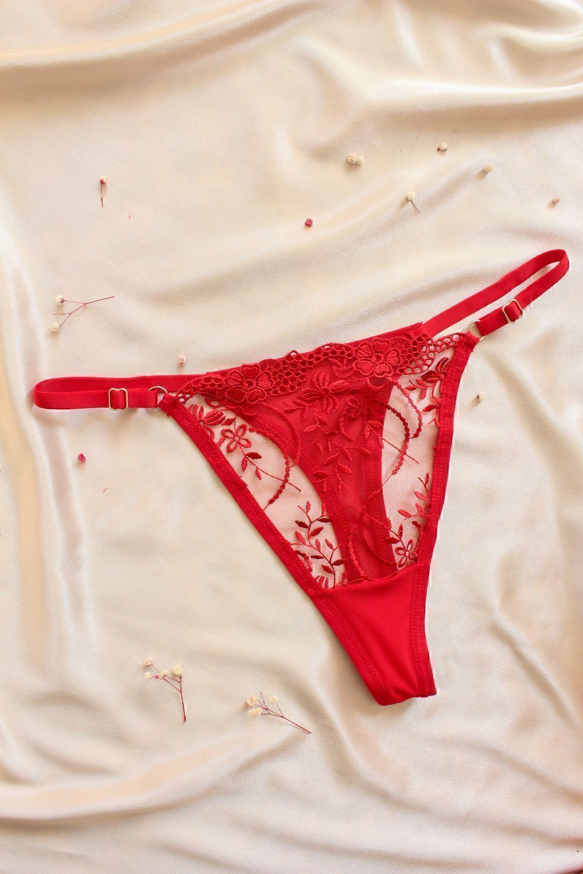 Kırmızı Dantelli Bralet Takım (Sütyen&Tanga)