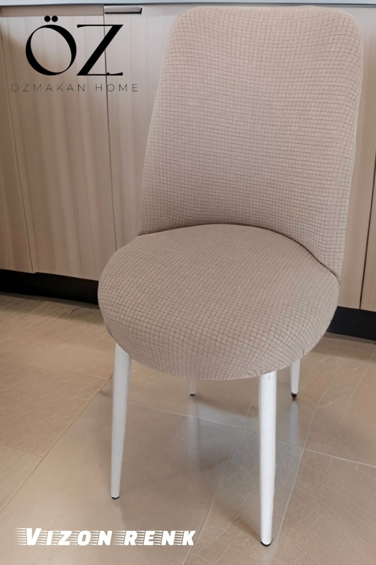ÖZMAKAN-1 Piece Lycra Oval Chair Cover - Washable and Elastic 2