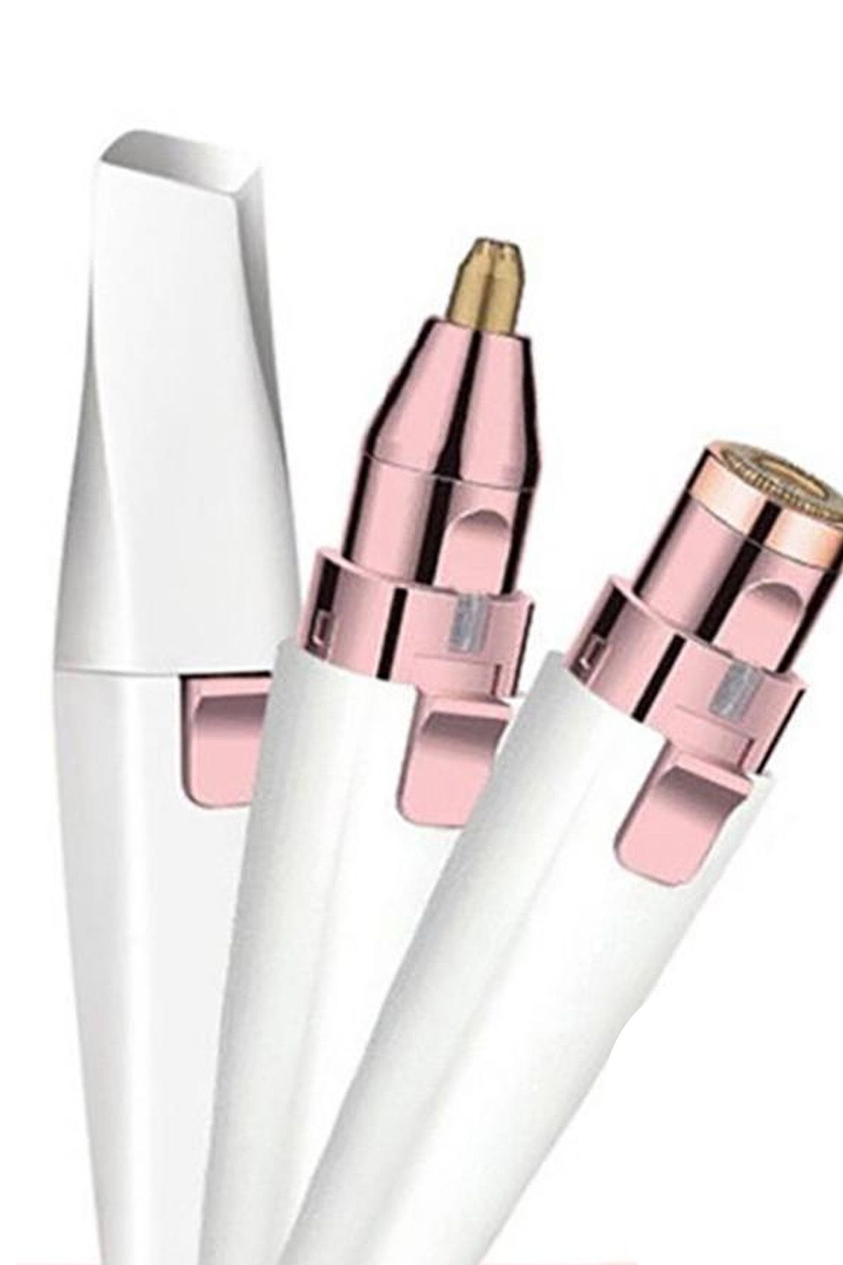 Genel Markalar Şarjlı Kaş ve Tüy Alma Cihazı: Yüz, Burun, Yanak ve Bikini Bölgesi İçin 2 Başlıklı Epilatör