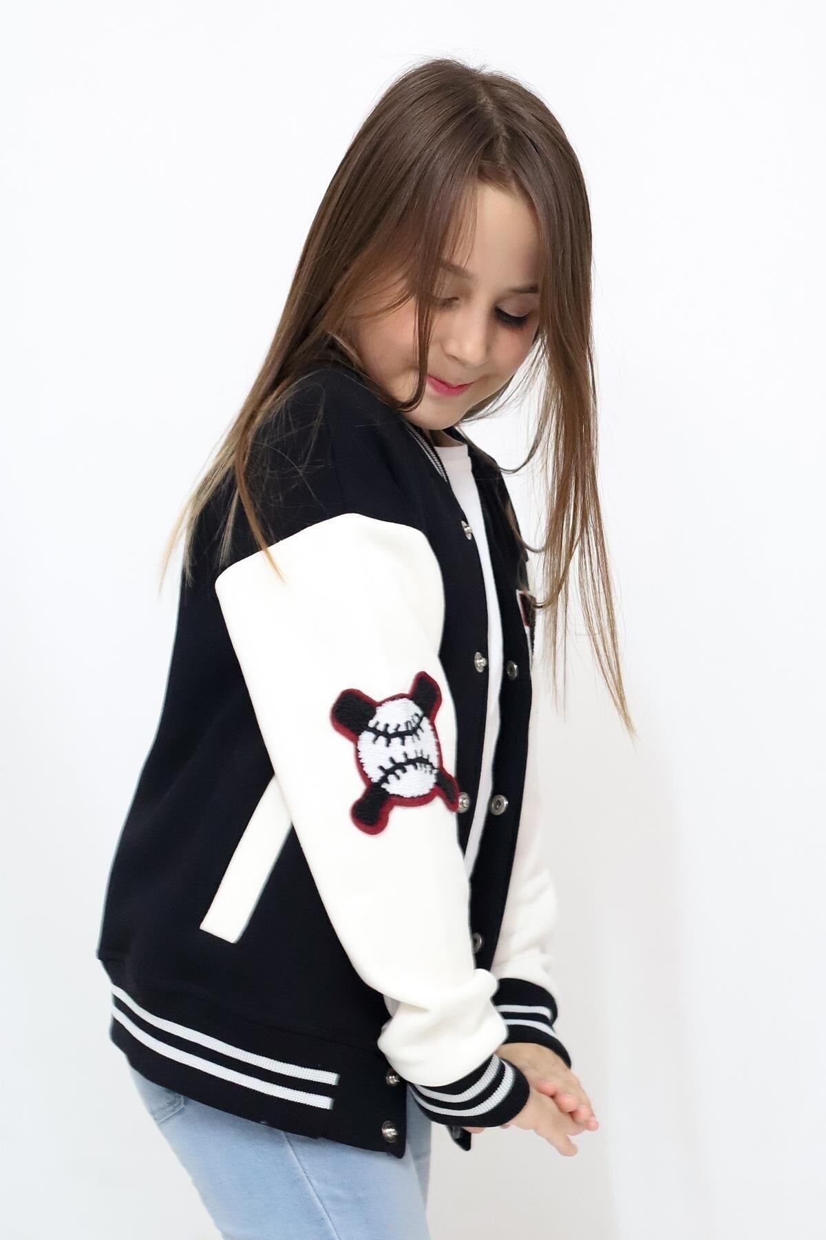 Unisex Oversize Kız,Erkek Çocuk Kolej Ceket 8003(6-10 Yaş)