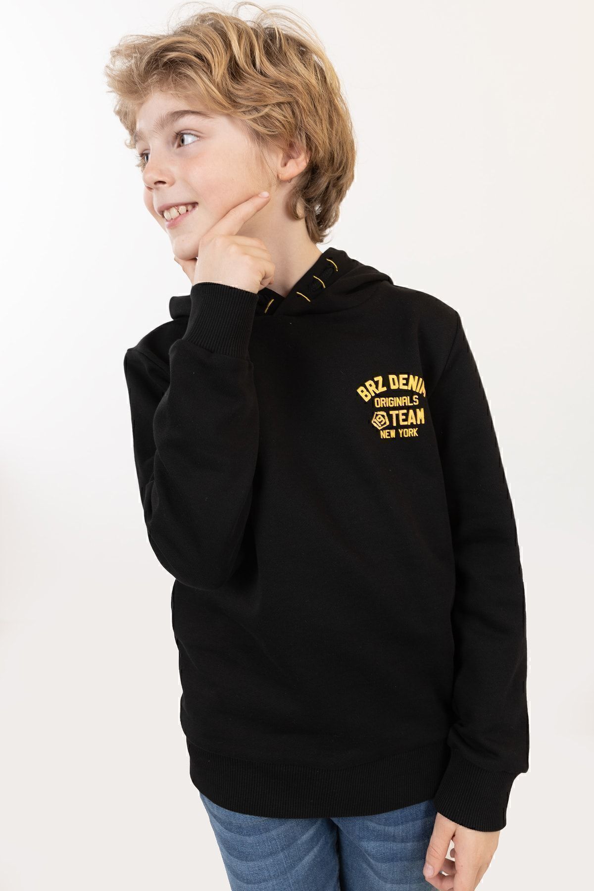 سویشرت پسرانه مشکی BRZ KIDS | B-23-01-27 اورجینال - تصویر 4