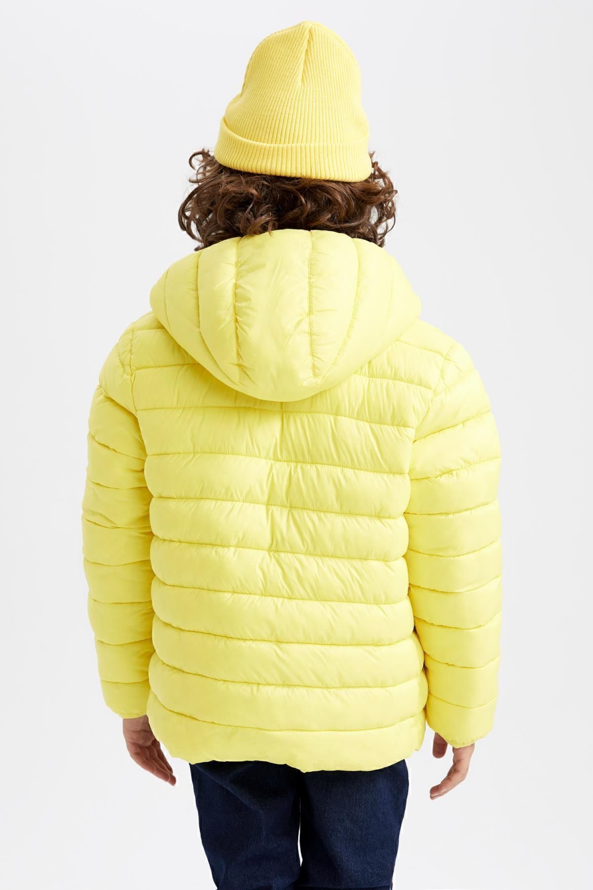 DeFacto-Boys - Basic down Jacket with Water Repellent, Hood and Pockets Y4562A623Sp 4