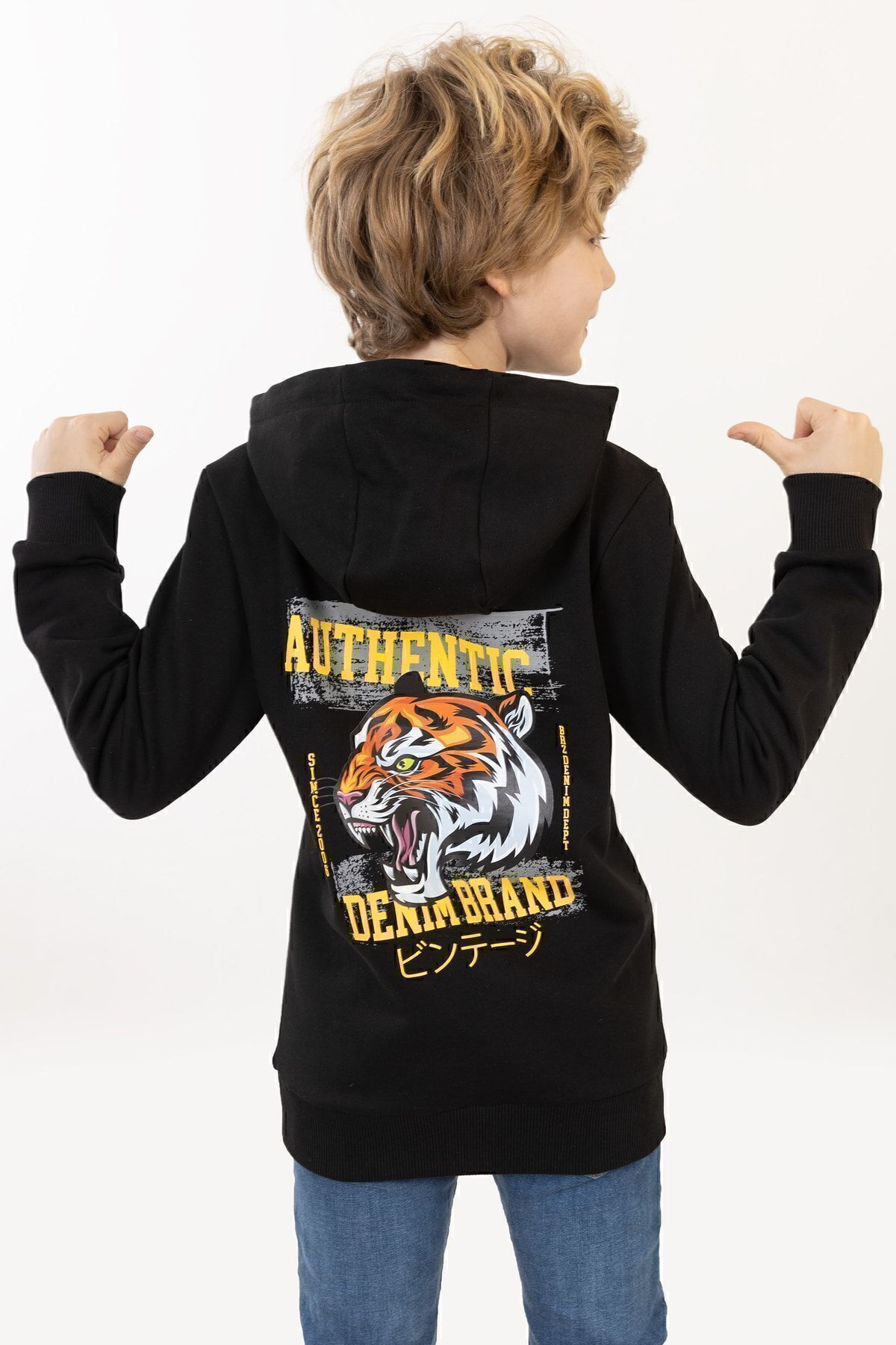 سویشرت پسرانه مشکی BRZ KIDS | B-23-01-27 اورجینال - تصویر 2