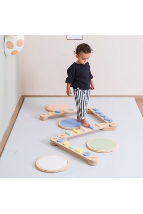 Orfis Montessori Doğal Ahşap Denge Kirişi