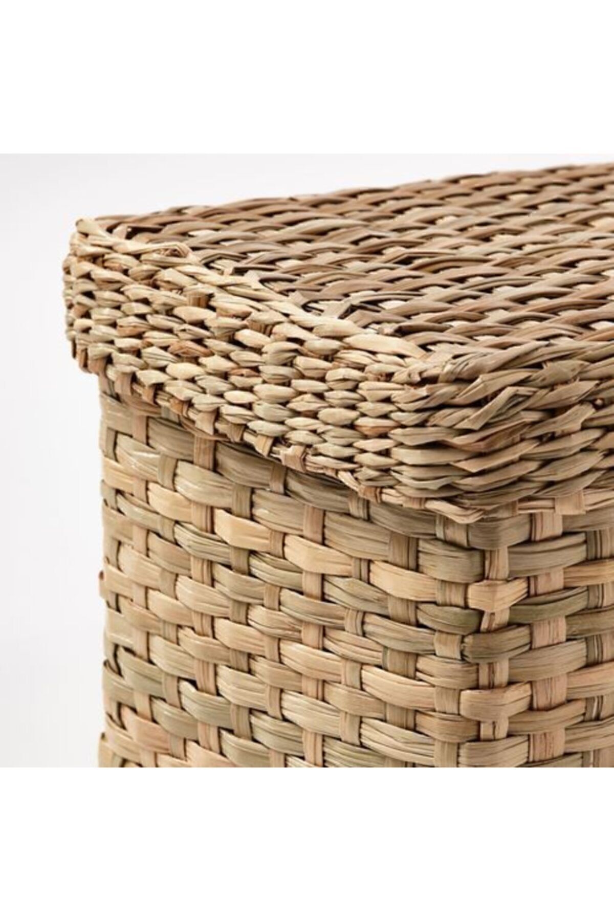 IKEA-2 Piece Wicker Organizer Box with Lid 2 Piece Organizing Box Square Wicker Box 2