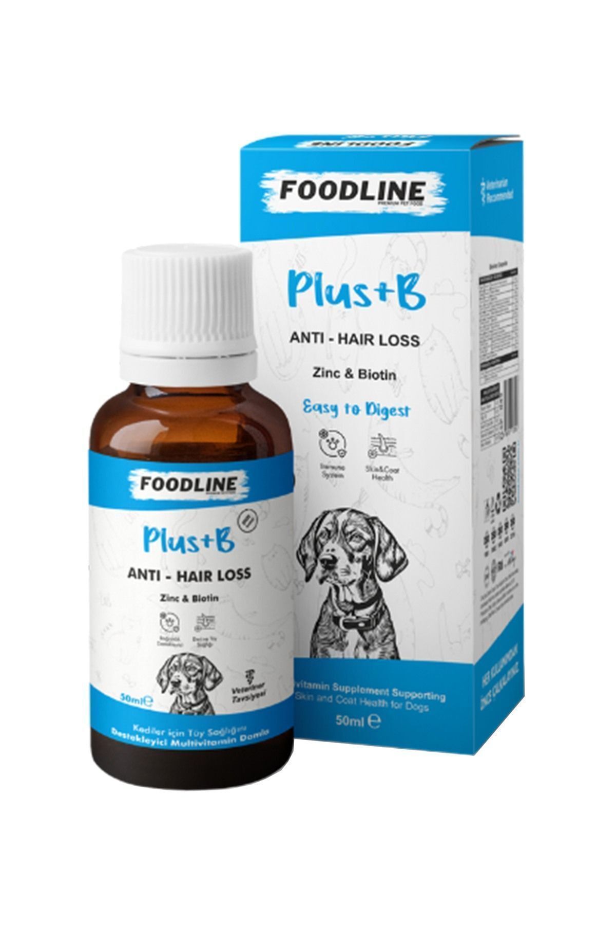 Foodline Köpekler için Plus +B Damla 50ml | Tüy Sağlığını Destekleyici ...