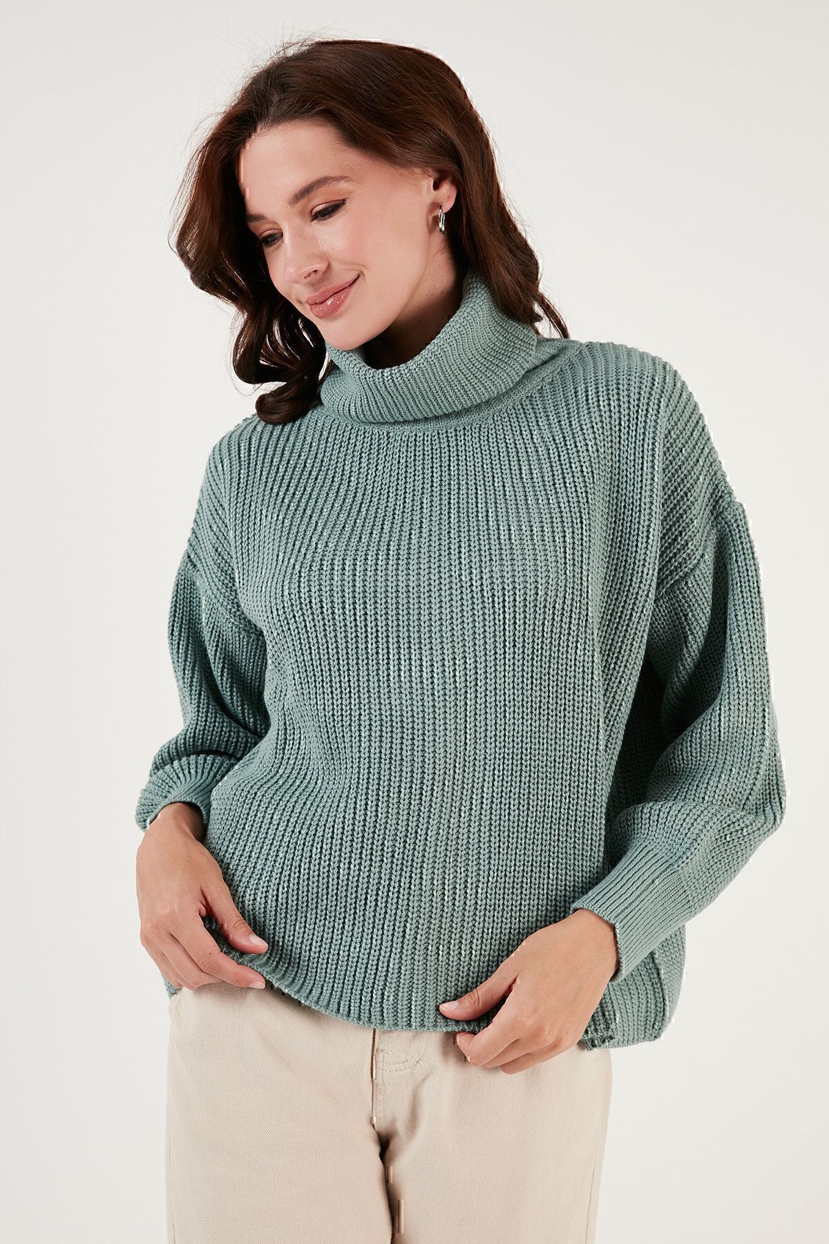 Lela-Turtleneck Oversize Knitted Pullover Sweater 4616001 4