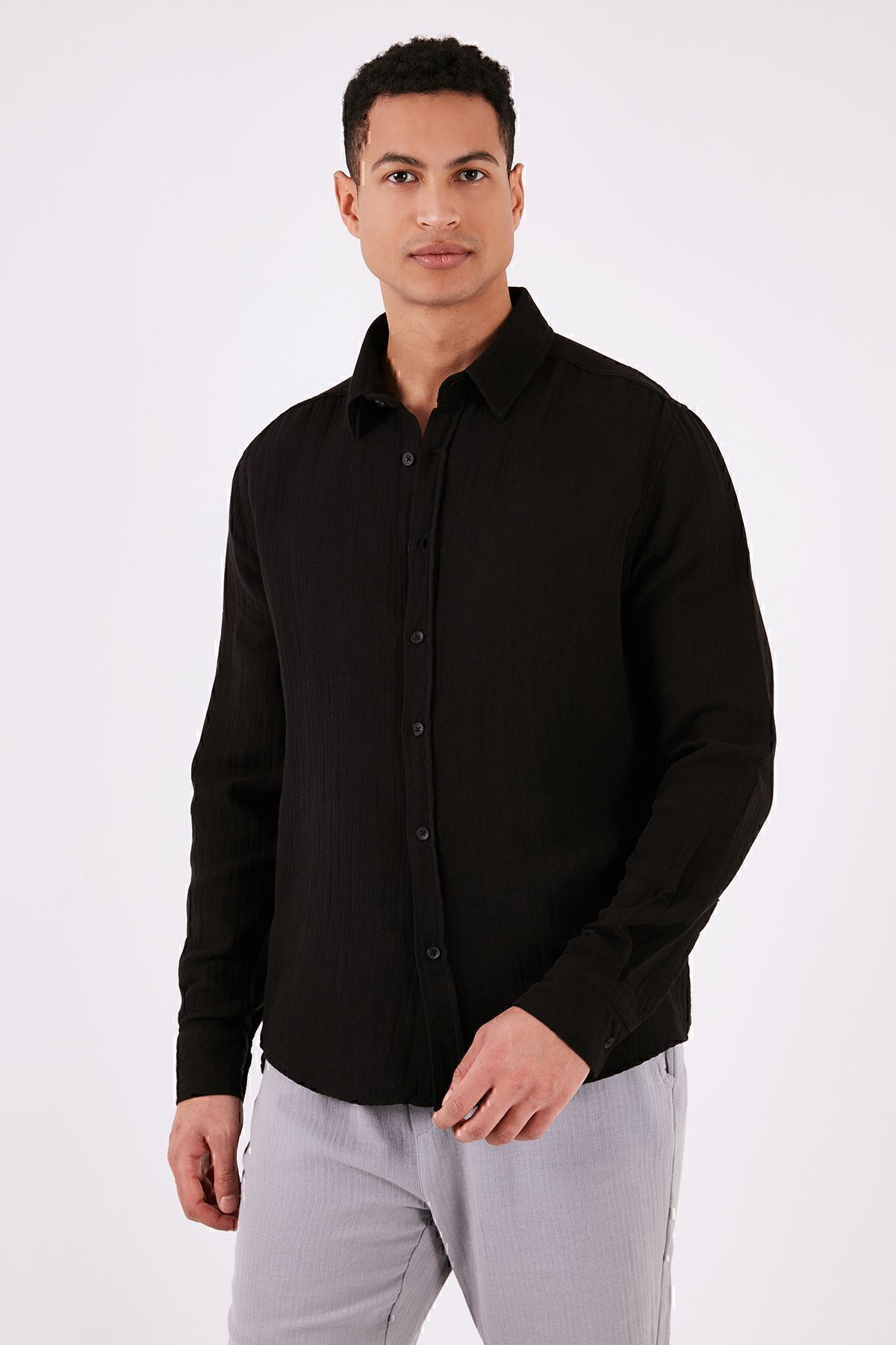 پیراهن مردانه 100% پنبه ای معمولی CF24S127804 Buratti