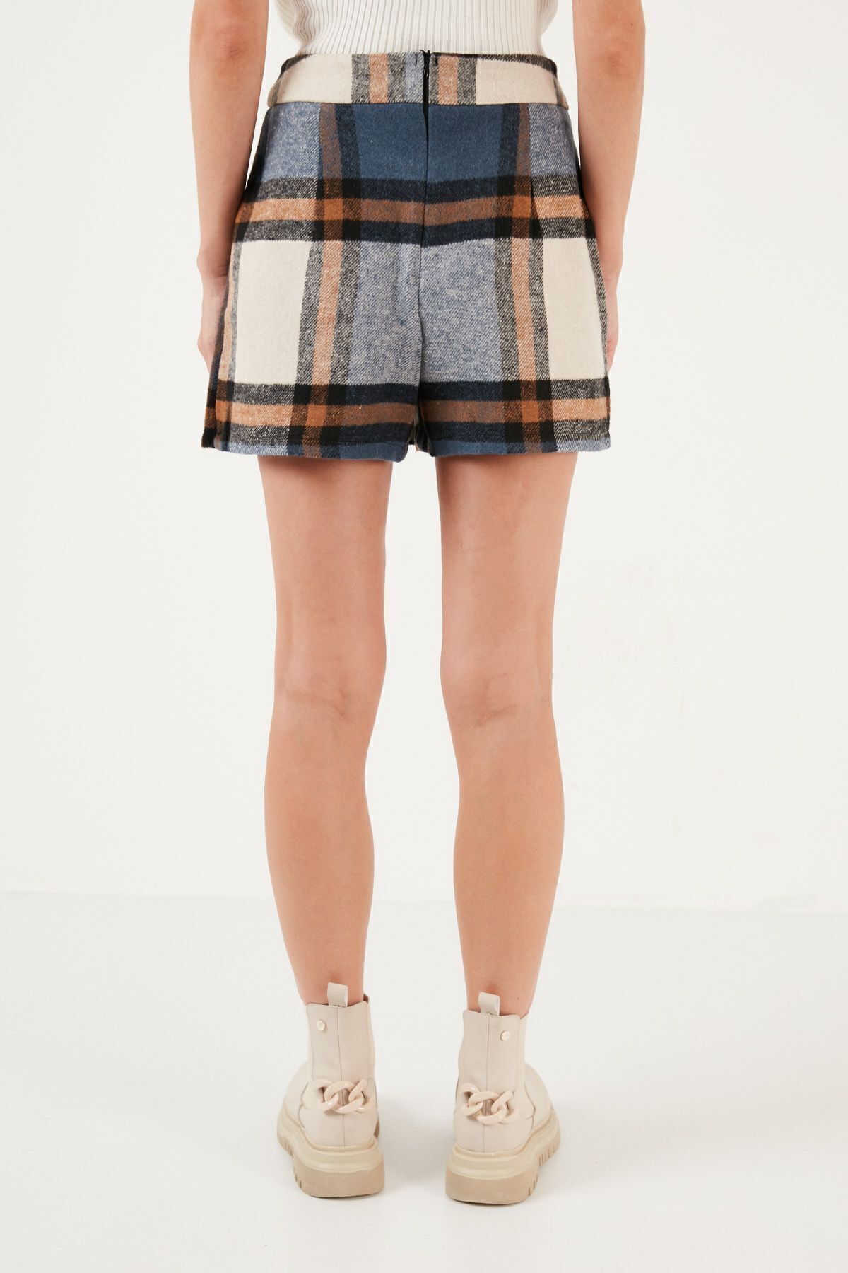 Lela-Cotton Blended Regular Fit Winter Shorts Skirt Shorts Skirt 61100015 6