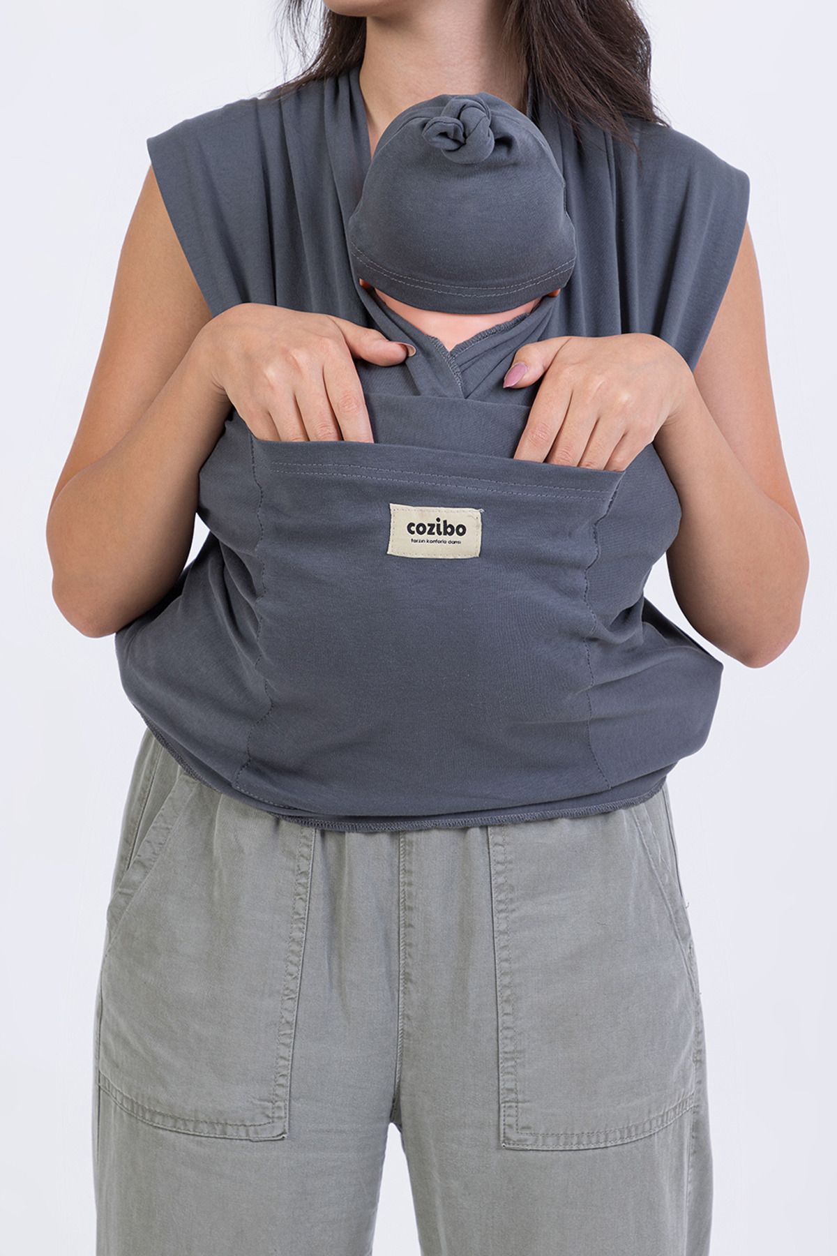 Cozibo Sling Anakucağı Cepli Bebek Taşıma Şalı fotoğrafı 6 (önizleme)