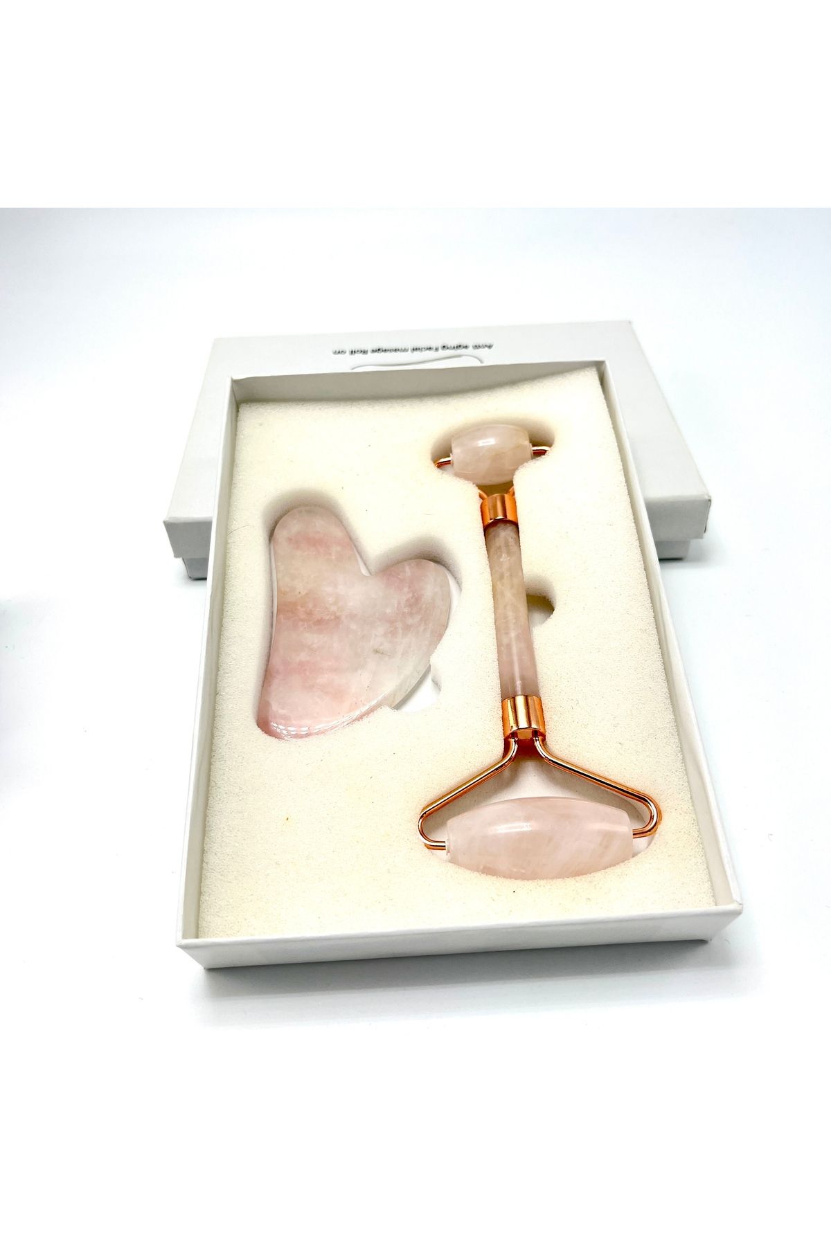 Sertifikalı Pembe Kuvars 1. Sınıf Kalite Roller ve Gua Sha Doğal Taş Masaj Aleti Takım — رنگارنگ ydtma7 — تصویر 5 از 8