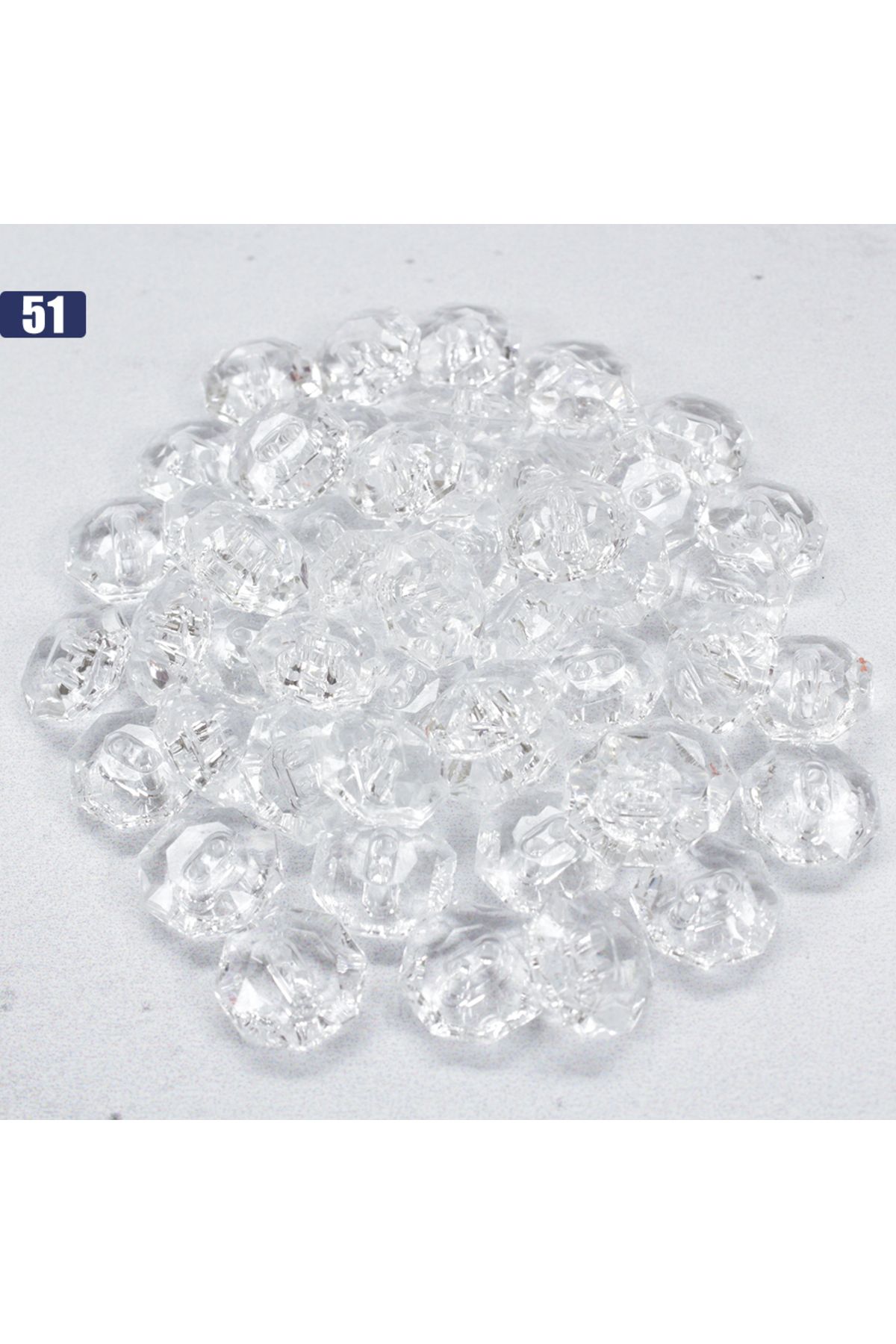 BELLA HOBİ Şeffaf Bebek Düğmesi Yelek Amigurumi Tekstil Süslemelerinde Kullanılır 50 Adet Çap 1.3cm No 51