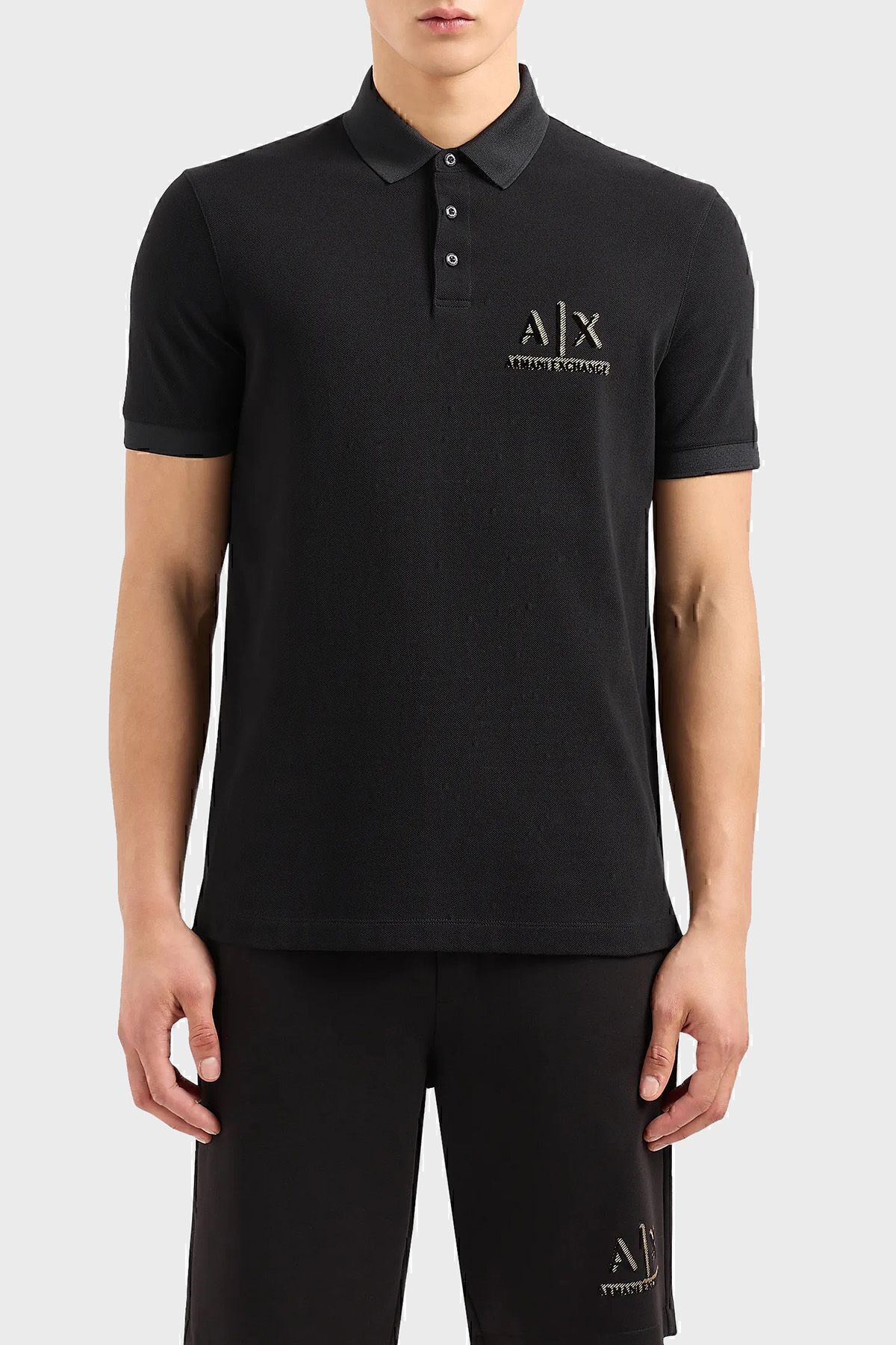 Armani Exchange Cotton Regular Fit Polo Neck T Shirt Men's POLO NECK T SHIRT 3DZFSB ZJM5Z 1200