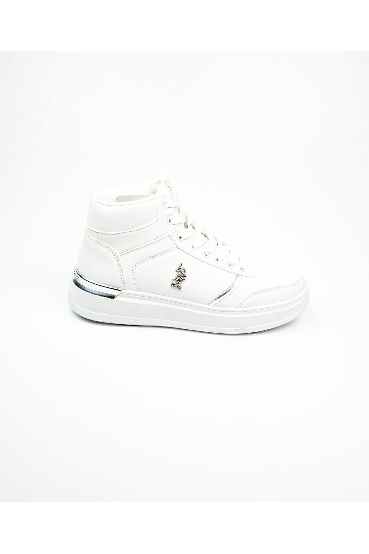کفش U.S. Polo Assn. یو اس پولو کفش زنانه تاپ بالا سفید U.S Polo Assn 101397720 Alon White اورجینال - تصویر 2