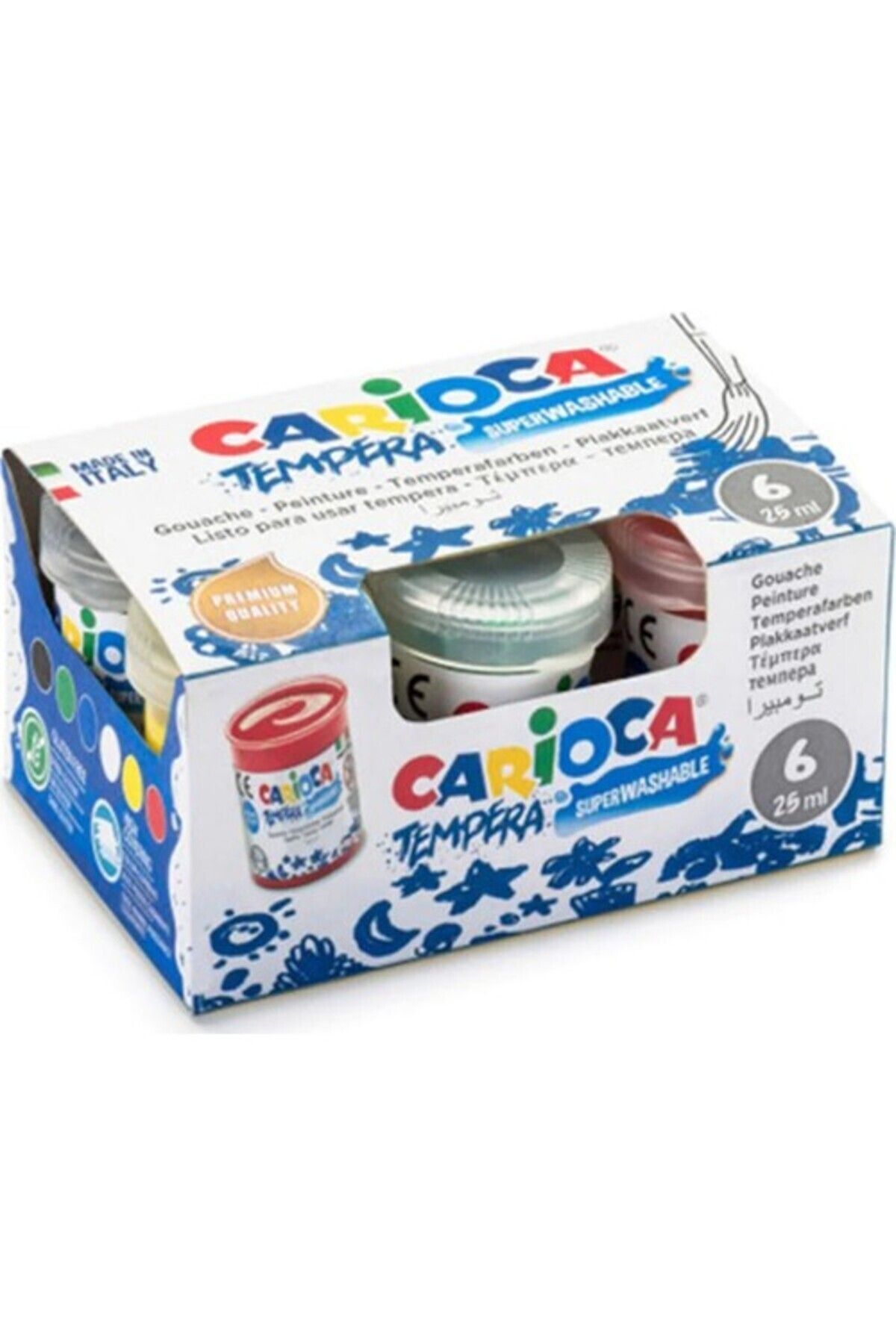 وسایل رنگ آمیزی چند انگشت قابل شستشو با 25 میل 6 Carioca