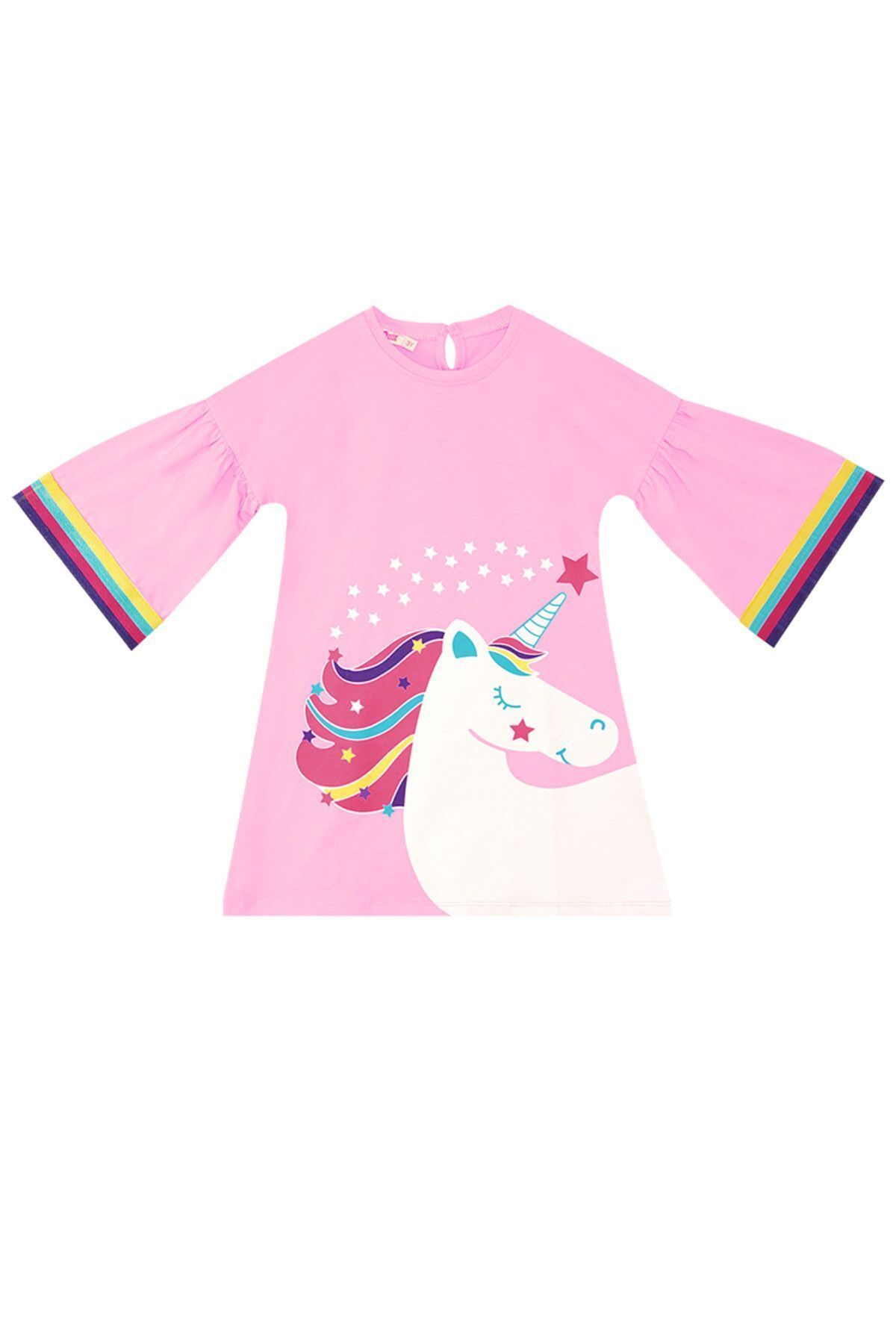 Unicorn Star Kız Çocuk Pembe Yazlık Elbise