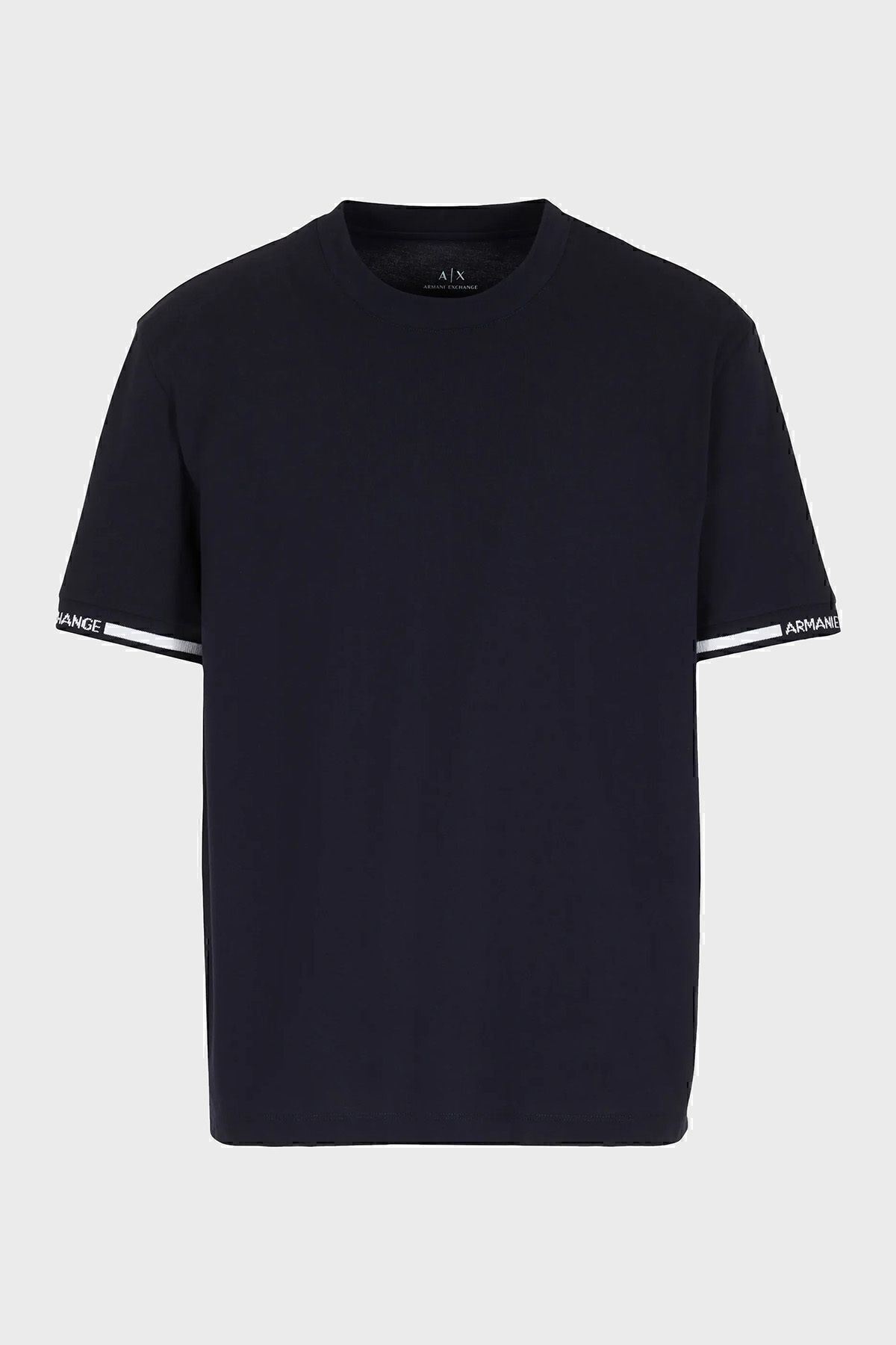 تی شرت آبی مردانه پنبه معمولی دوچرخه Yaka Tring 3dztlr zjlfz 1583 Armani Exchange