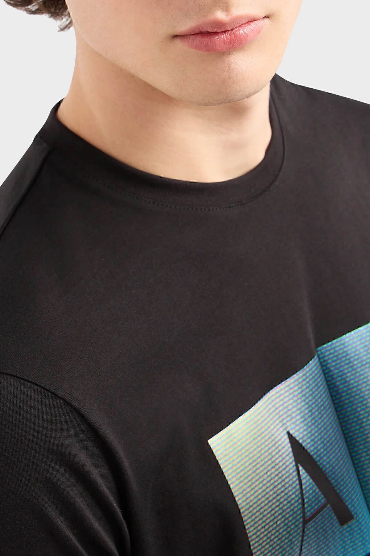 تی شرت مشکی مردانه پیراهن مناسب پنبه ای 3DZTJB ZJBYZ 1200 Armani Exchange
