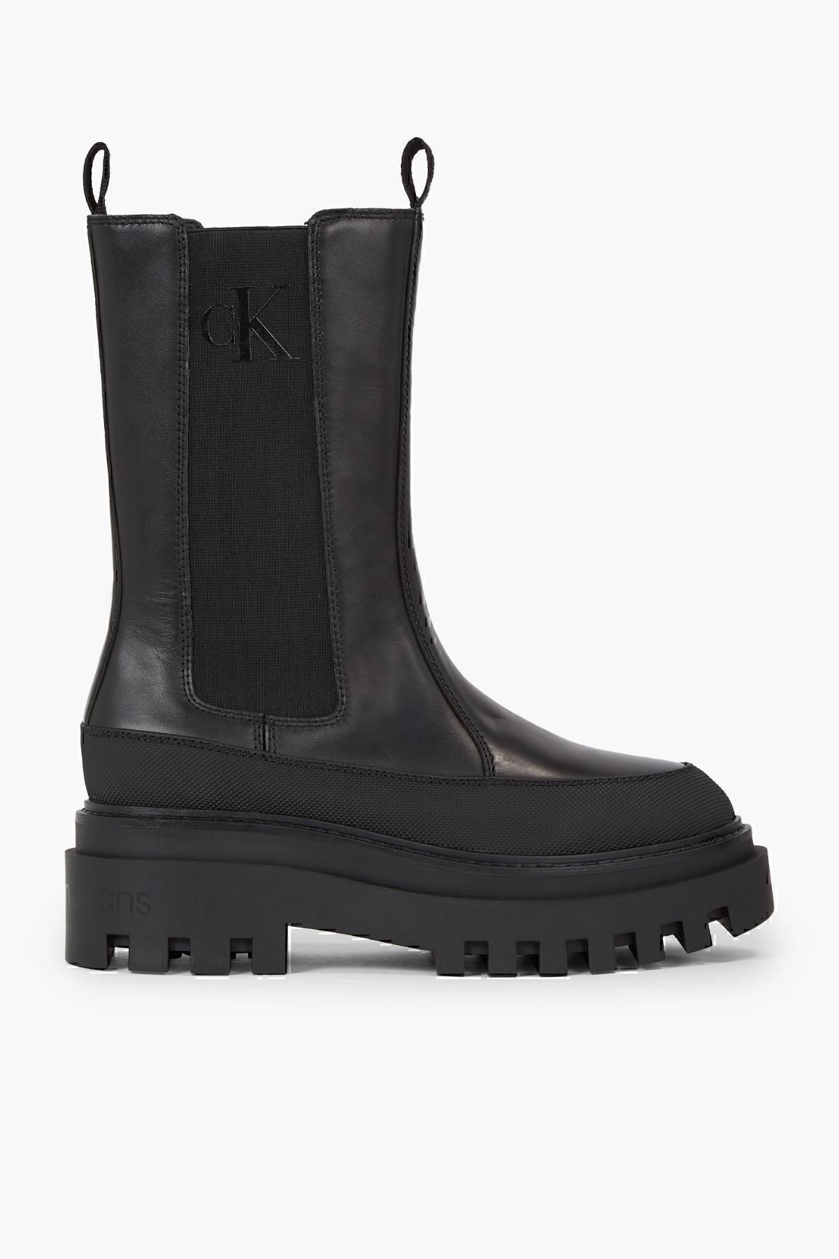 Calvin Klein Stylowe Damskie Buty Na Platformie Z Logo Marki - Yw0yw01111-0gt Kobieta - 37