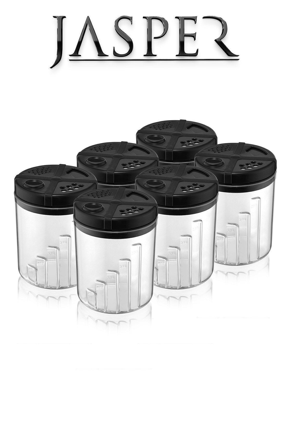 JASPER-JPR-0115 6 Pieces 300 ml Multi-Purpose Spice Set Spice Rack 2