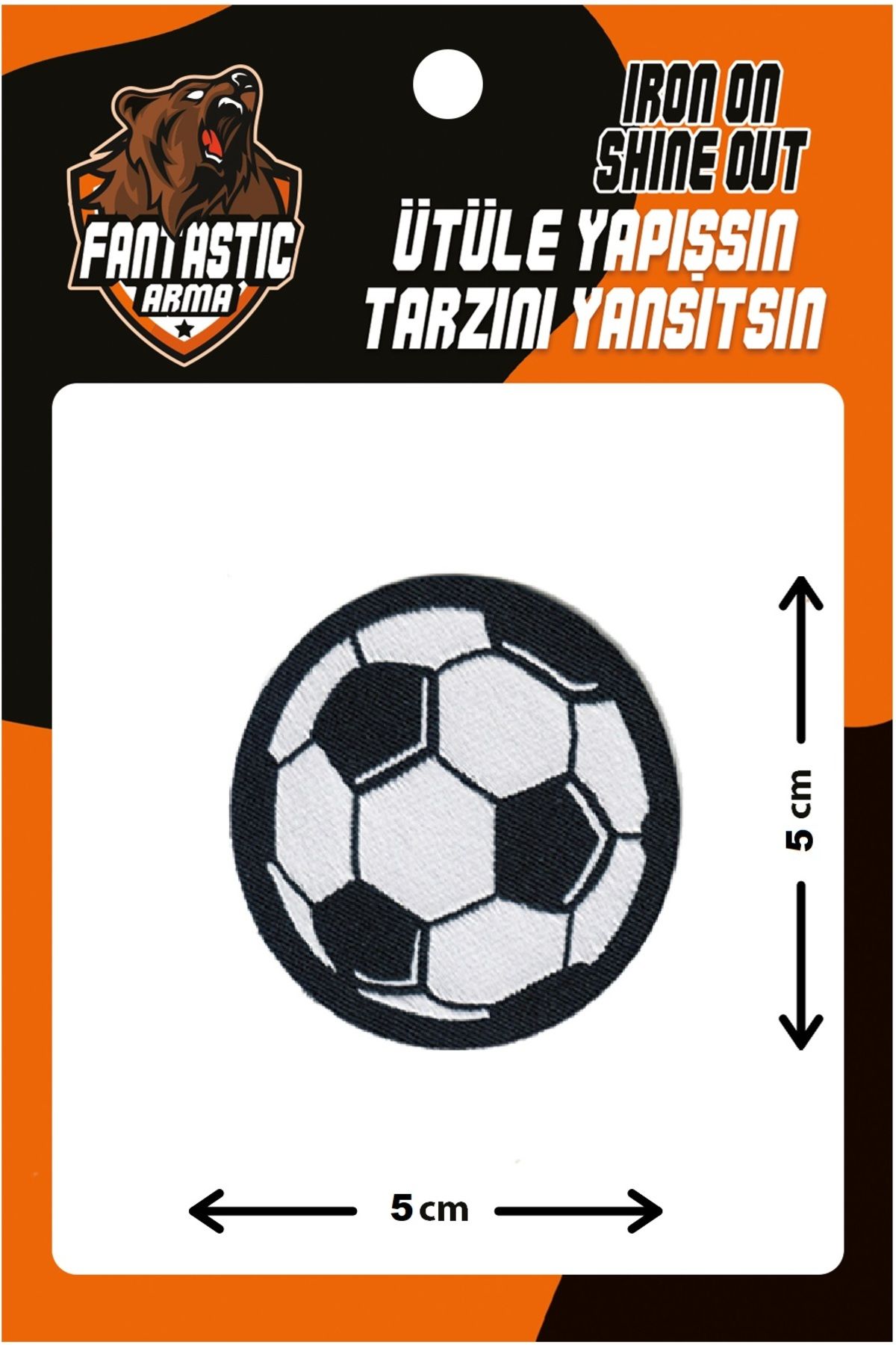 FANTASTIC ARMA 10'lu Paket Ütü Ile Yapışan Dokuma Arma Patch Yama Futbol Topu Modeli