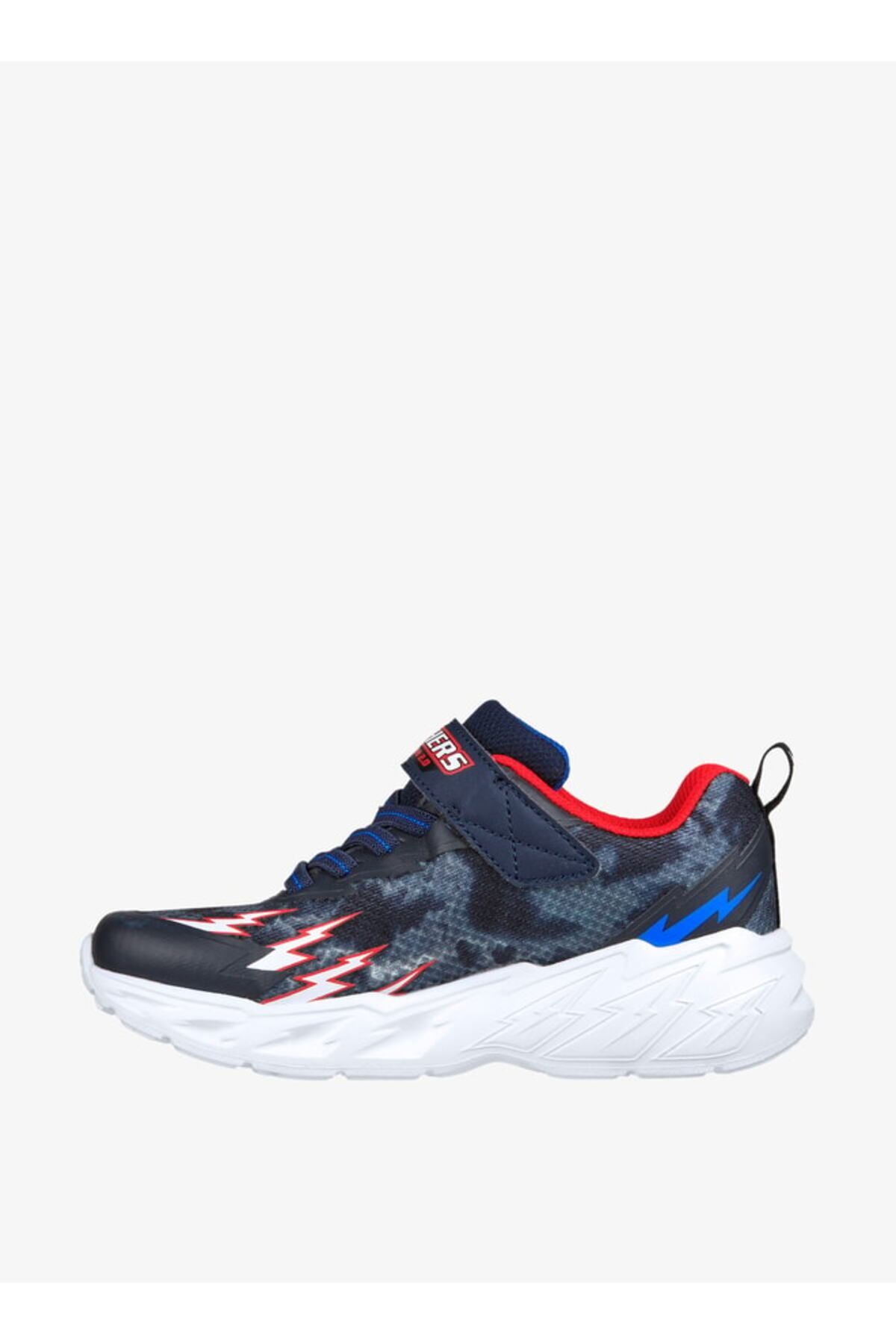 SKECHERS-حذاء مشي مطبوع ومضيء للأولاد مع قفل بخطاف وحلقة 6