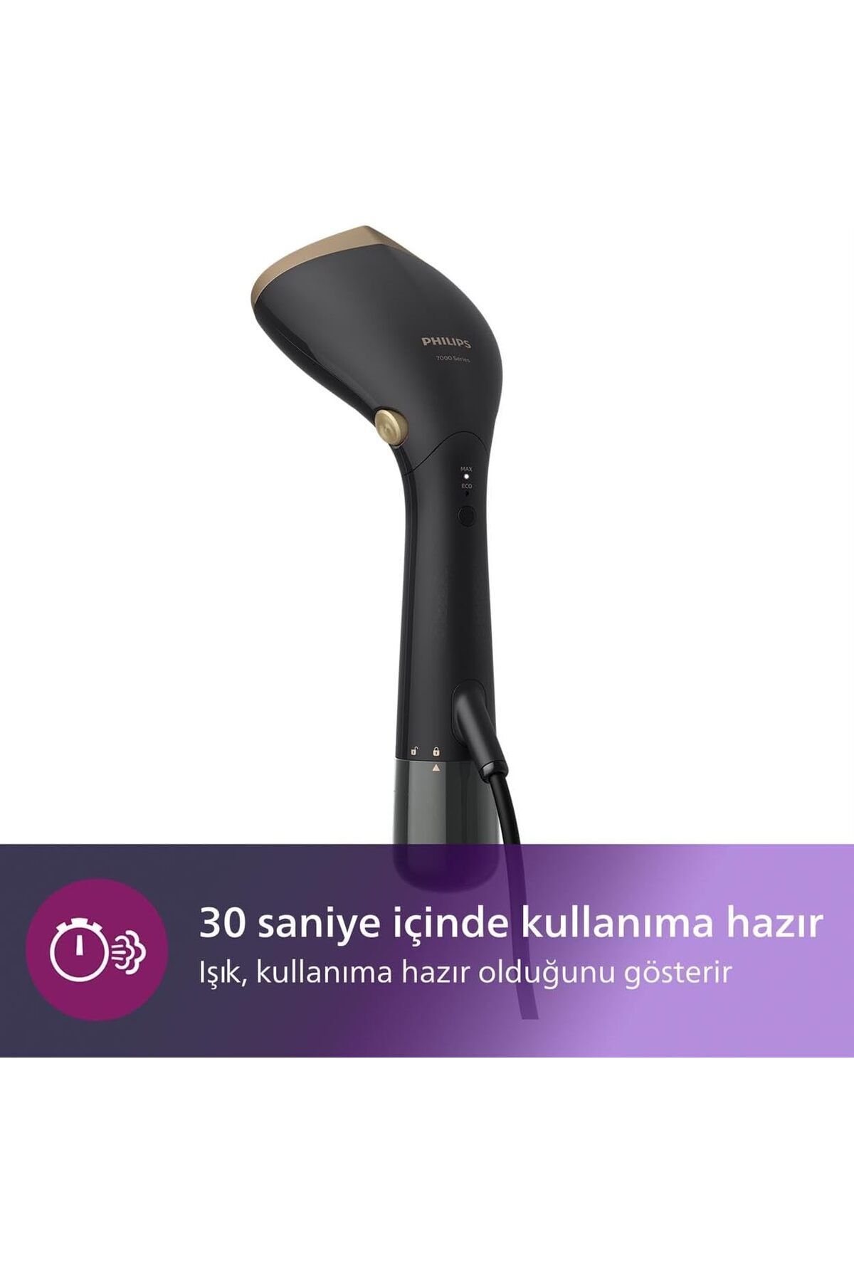 Buharlı Düzleştirici 7000 Serisi, OptimalTEMP Teknolojisi, 28 g/dk Buhar Gücü, 30 Saniyede Hazır