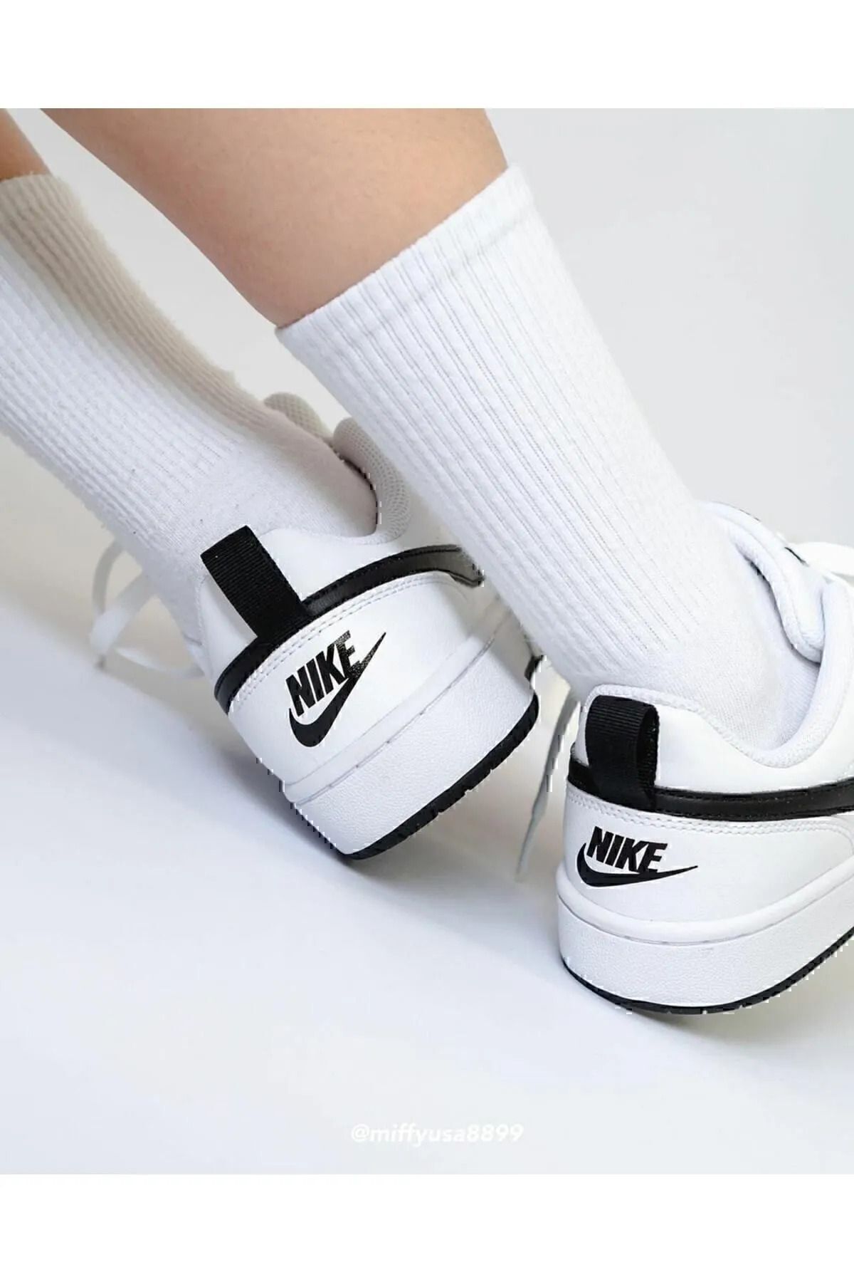 اسنیکر سفید یونیسکس کورت بورو کم ریکرافت (Gs) Bq5448*104 Nike نایکی اورجینال - تصویر 4