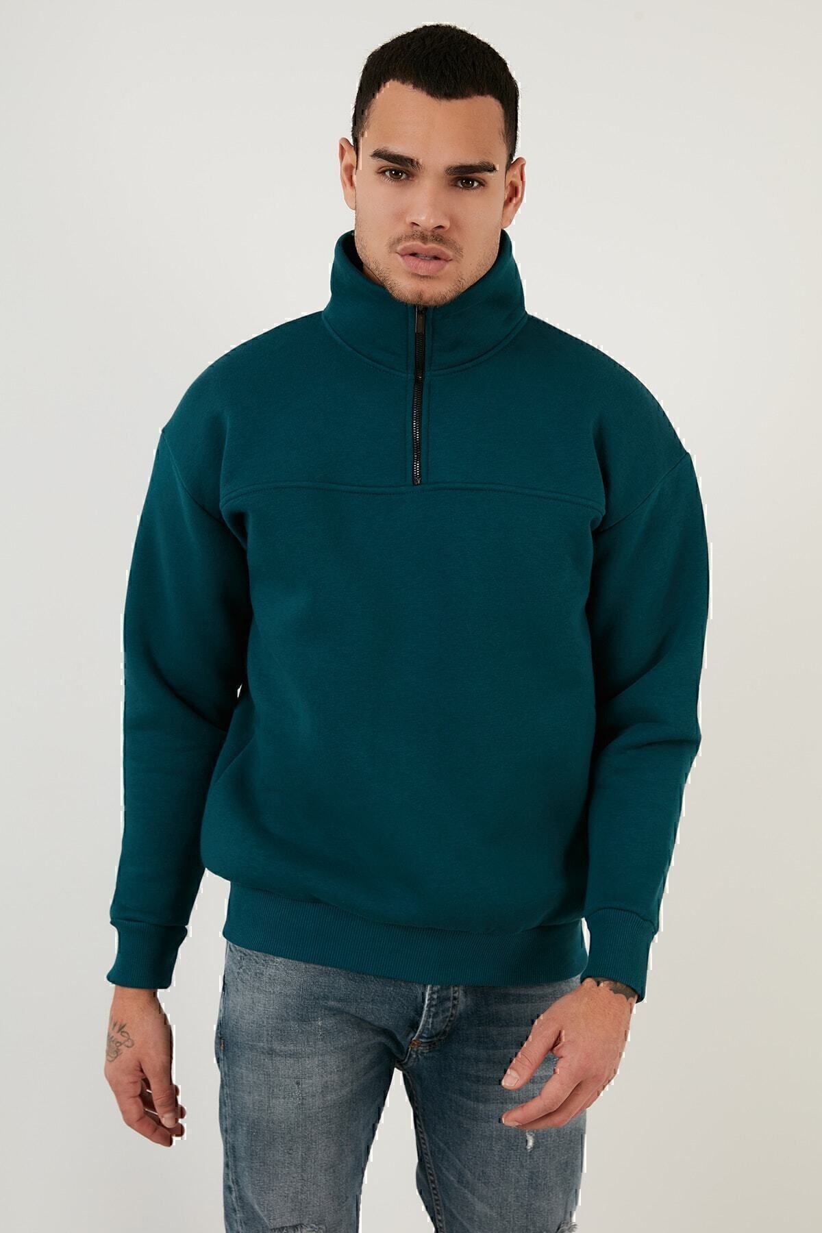 سویشرت مردانه سبز بوراتی | 59053431 اورجینال - تصویر 4