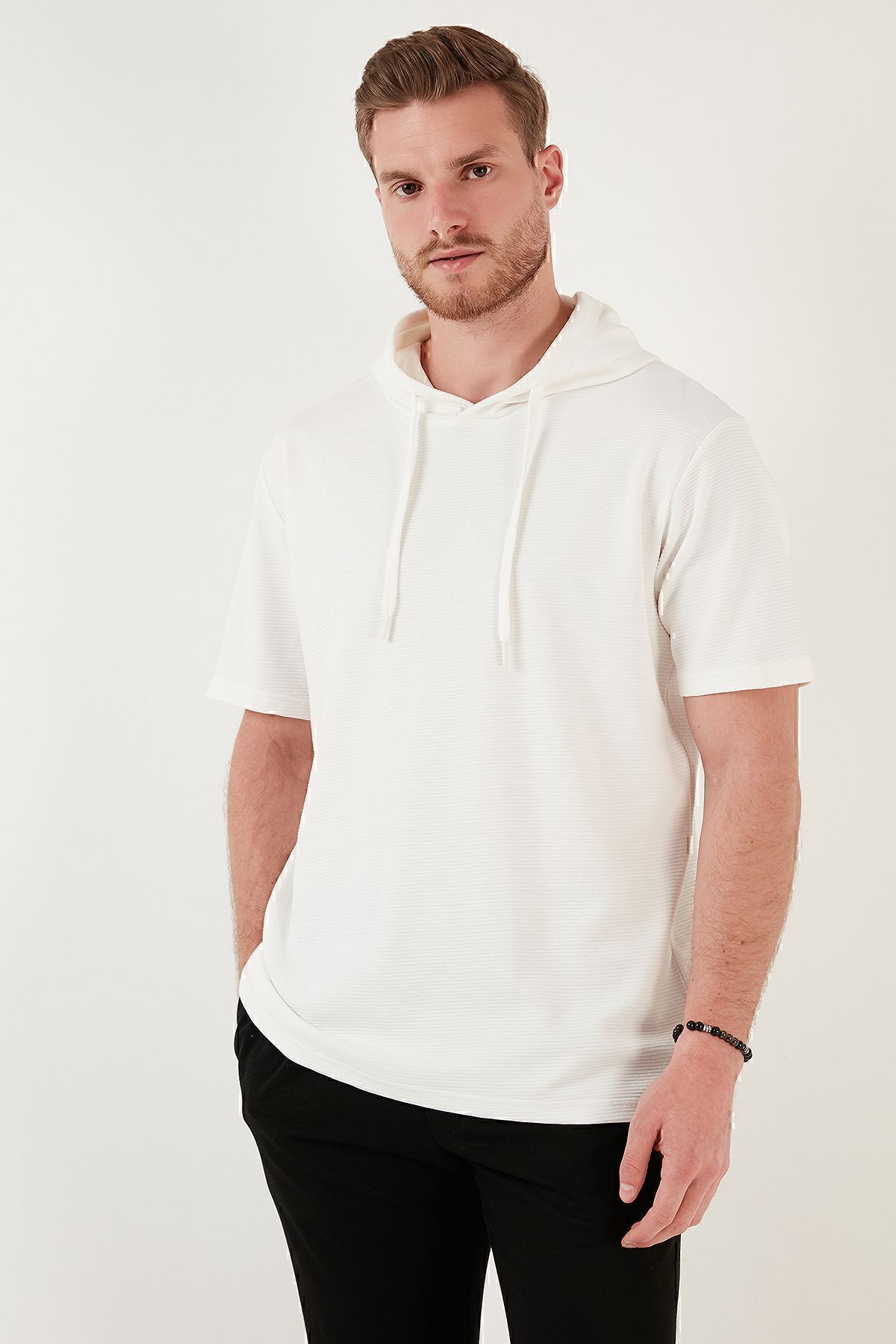 Buratti-Tricou supradimensionat din bumbac cu glugă Tricou bărbați 5902324 3