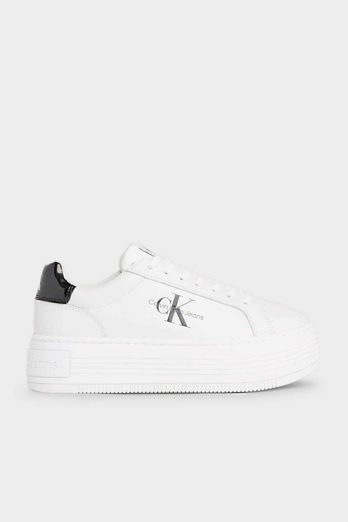 لوگو کفش کتانی پاشنه چرمی YW0YW0143101W SHOES YW0YW01431 01W Calvin Klein
