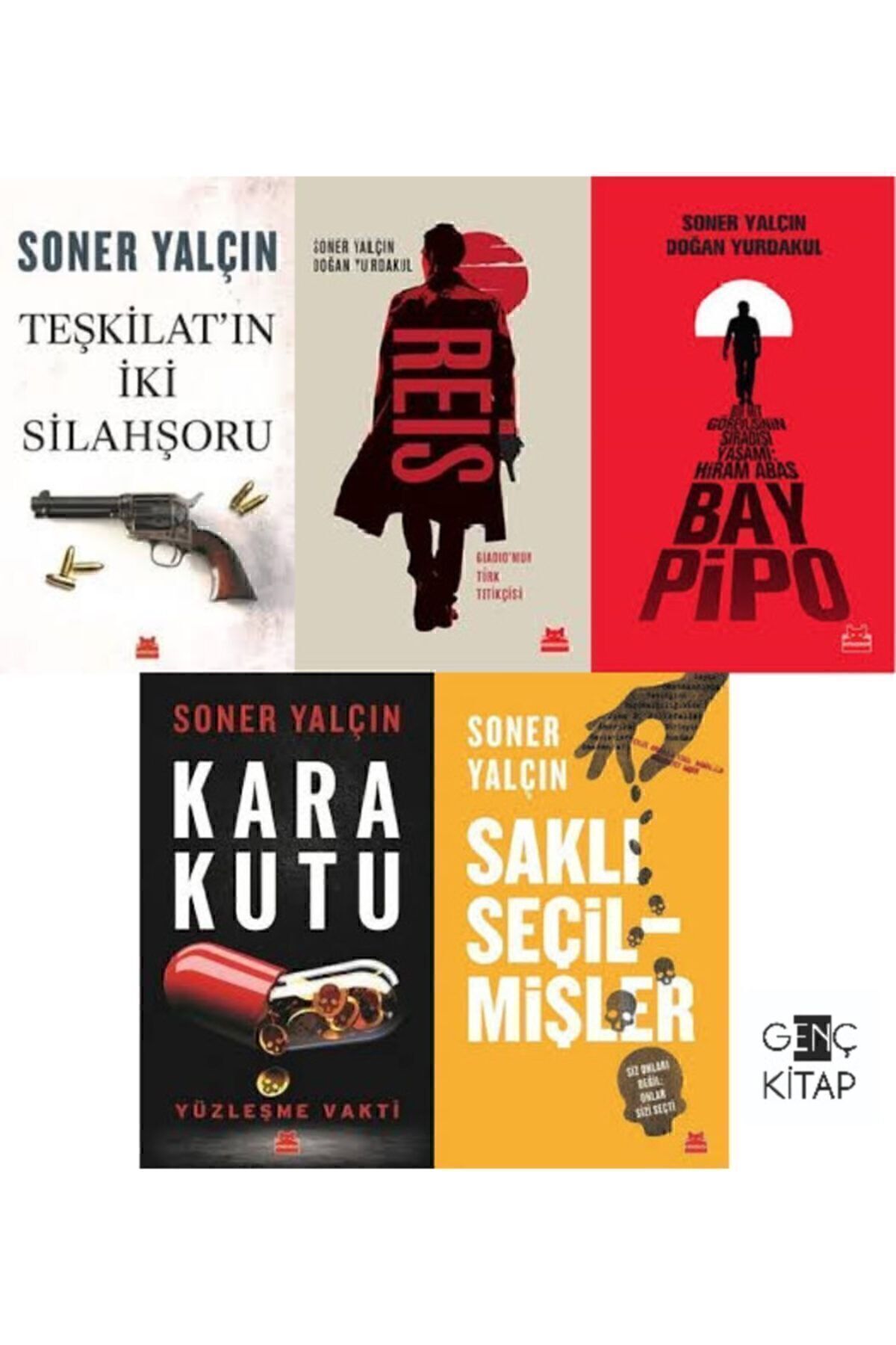 Kırmızı Kedi Yayınevi Soner Yalçın 5 Kitap Set Teşkilatın Iki Silahşoru-reis-bay Pipo-kara Kutu-saklı Seçilmişler