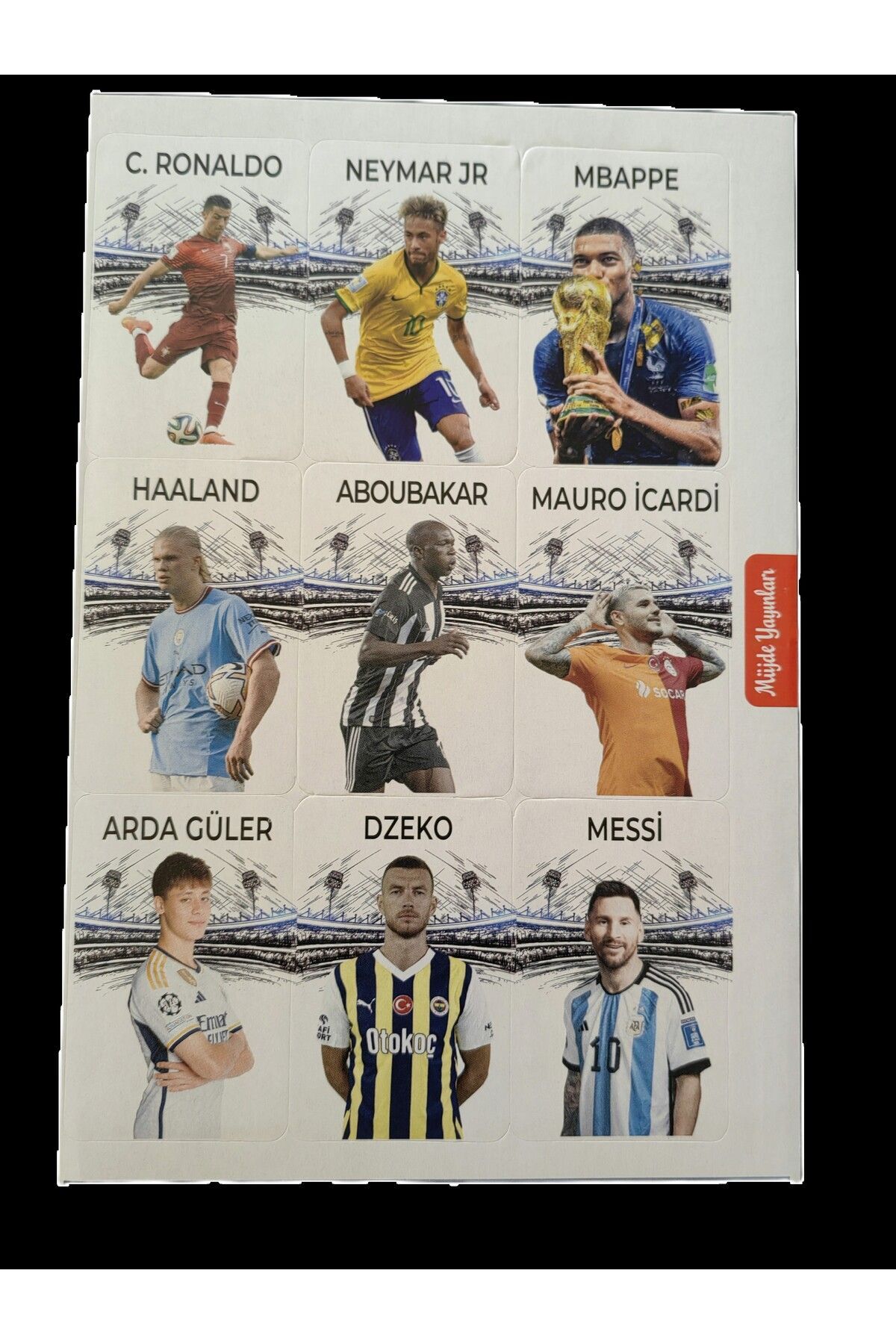Poster ve çıkartma hediyeli futbolun yıldızları serisi - Vincent Aboubakar spor futbol kitap 5