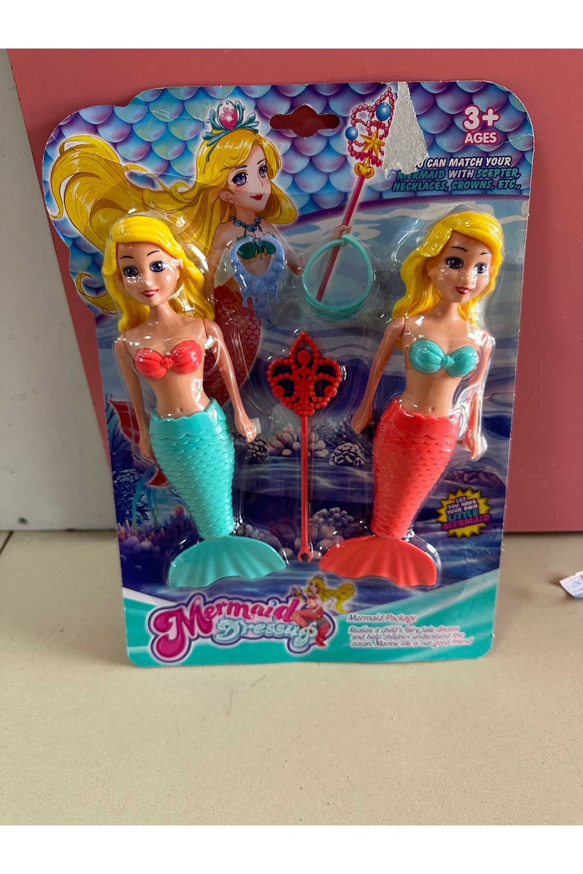 u-toys Kurmalı suda yüzen deniz kızı ikili bebek seti fotoğrafı 2 (önizleme)