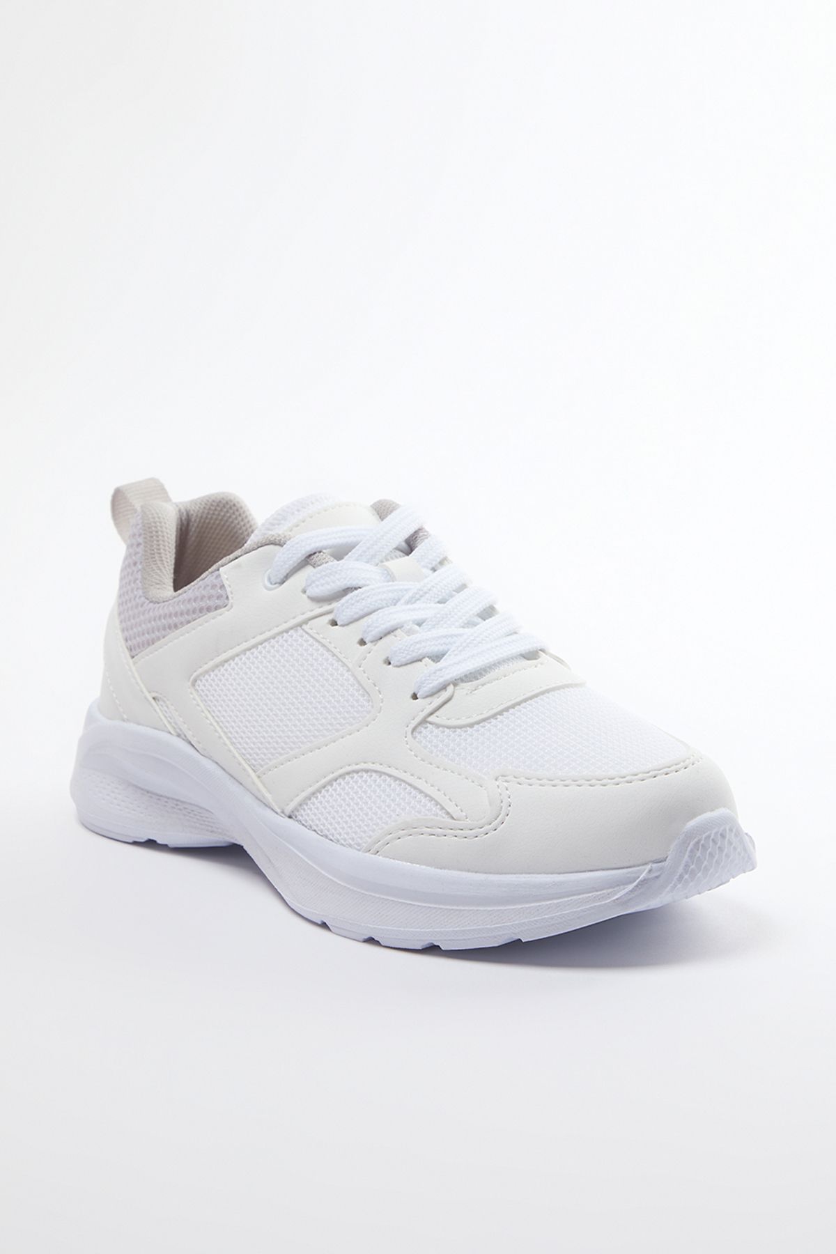TRENDYOL SHOES-Ecru Lace-Up Γυναικεία αθλητικά παπούτσια για τρέξιμο TAKAW25SN00009 4