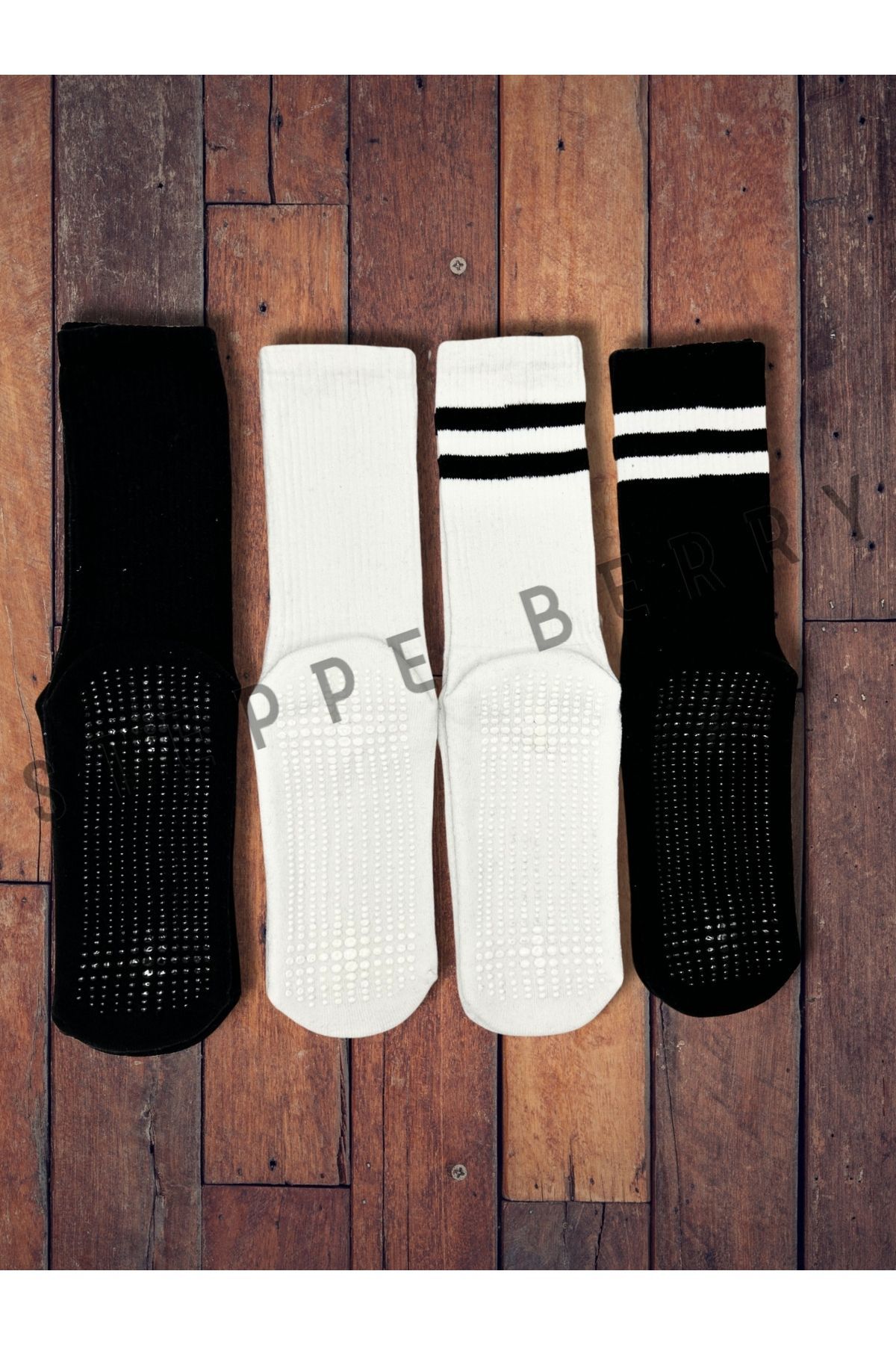 4'lü Kaydırmazlı Unisex Taban Altı Havlu Spor Çorabı