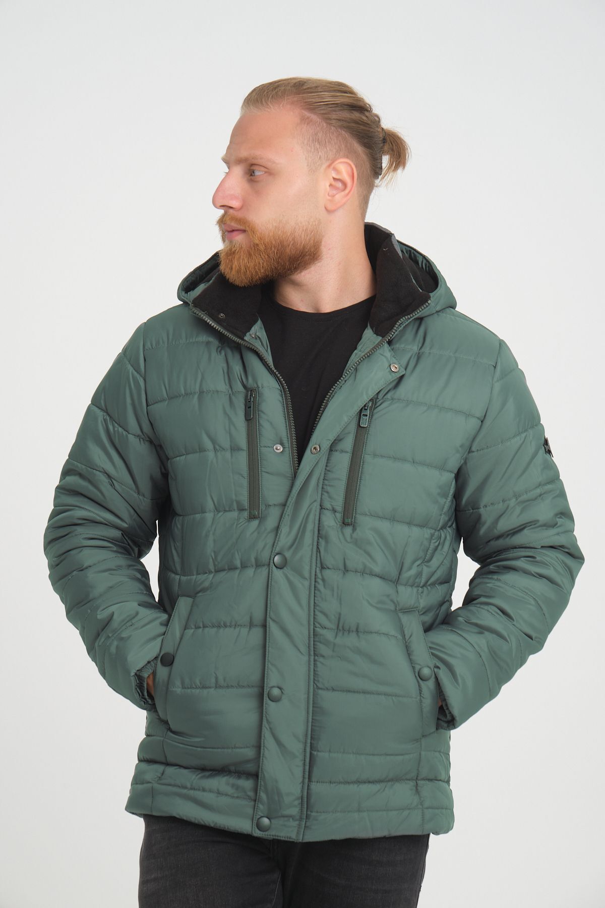 Wise-Pánská fleecová bunda s kapucí – 100% polyester 3