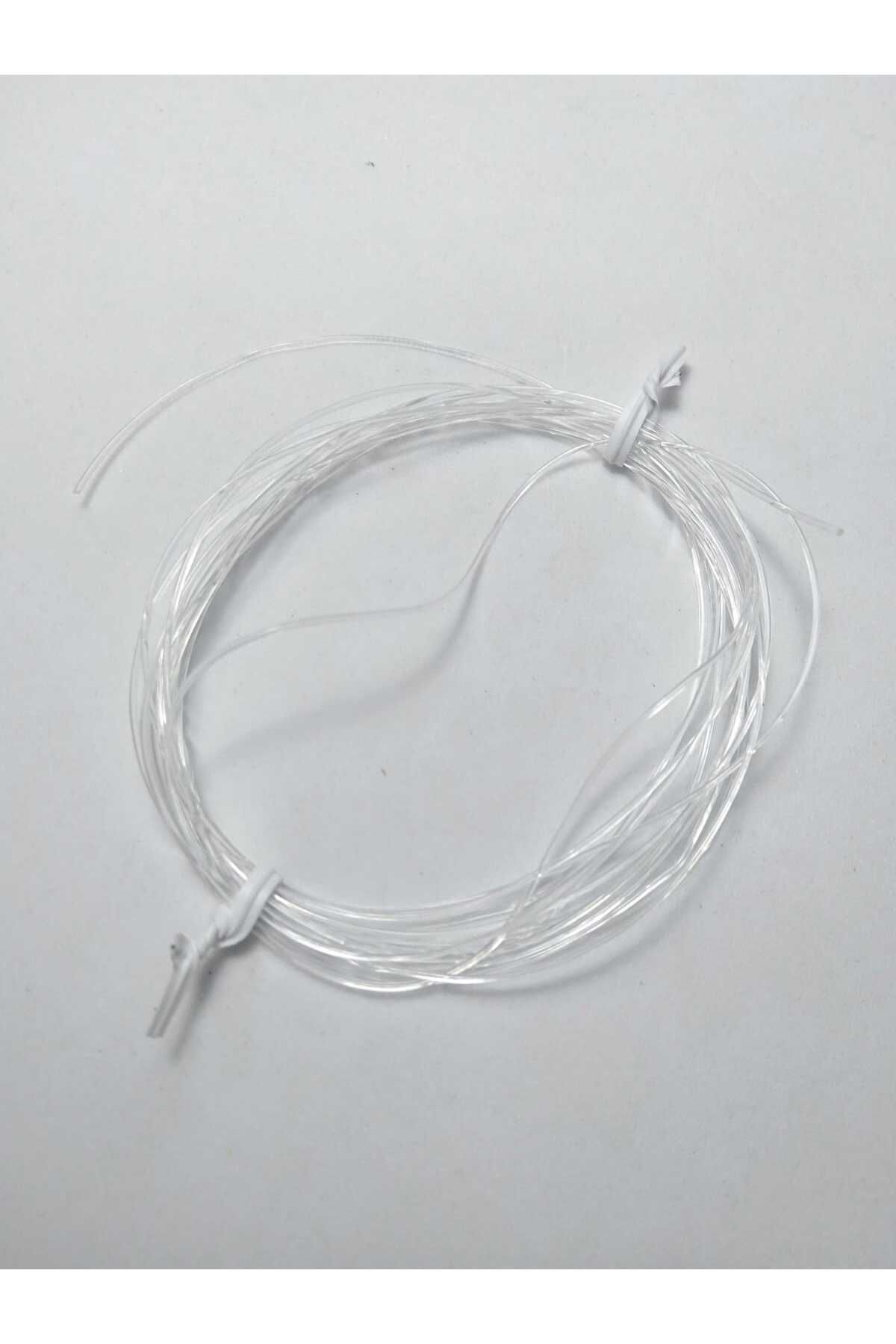 0.8 Mm Şeffaf Lastik Misina 3 Metre Bileklik Tesbih Ipi Misinası