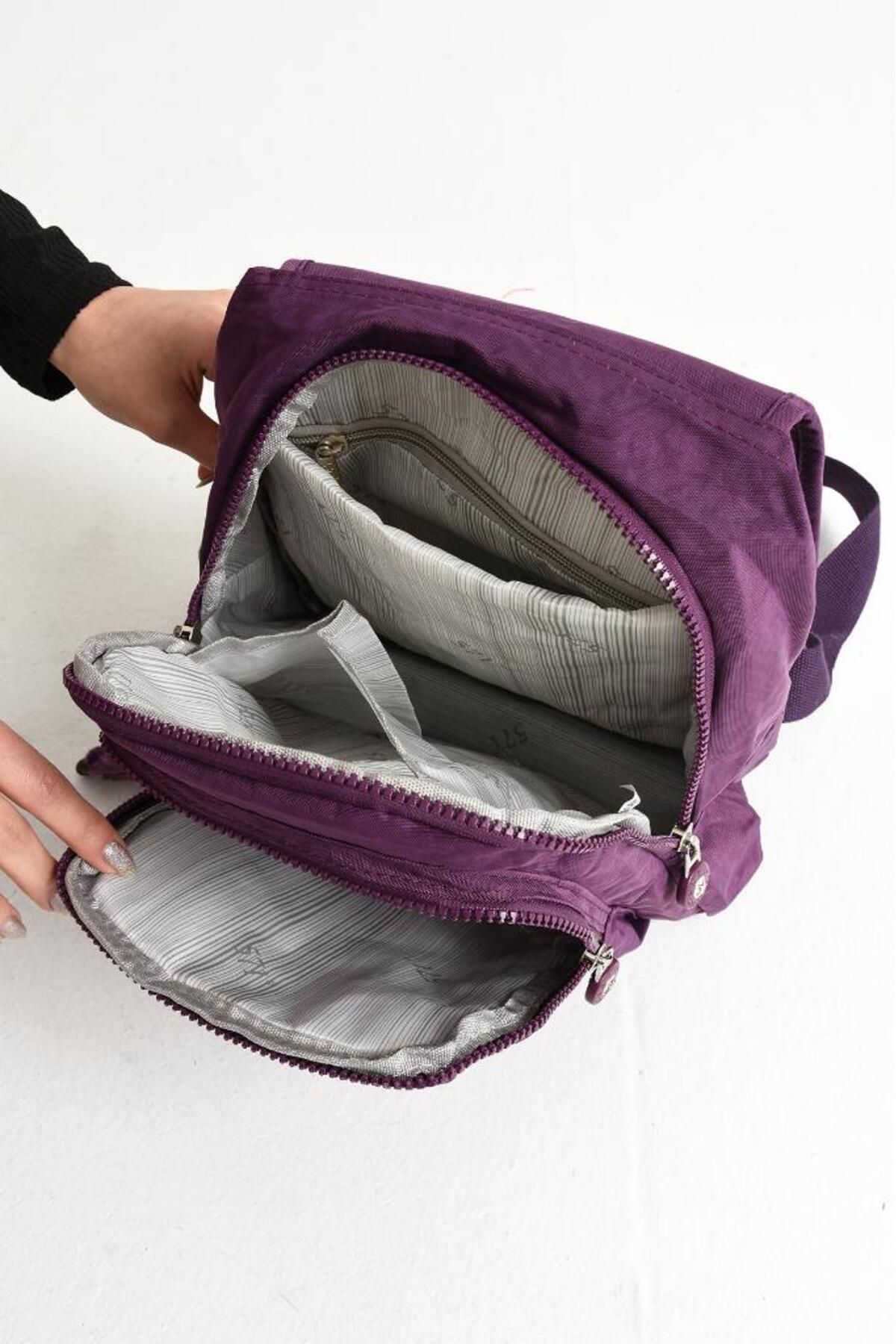 Baginn-Rucsac pentru femei sau rucsac - Umăr sau, utilizare funcțională în față, buzunare multiple, nisip ușor clinker 5