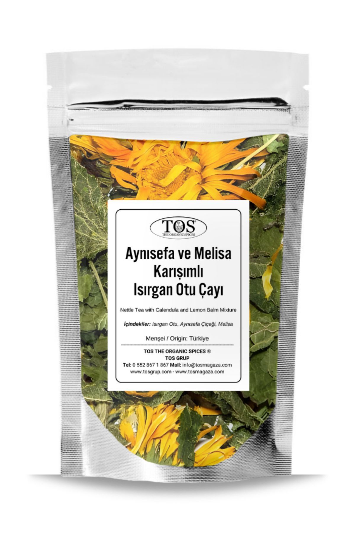 TOS The Organic Spices-Calendula & Lemon Balm Nettle Tea - Calendula and Lemon Balm, 40 Gr (1St) Quality) 1