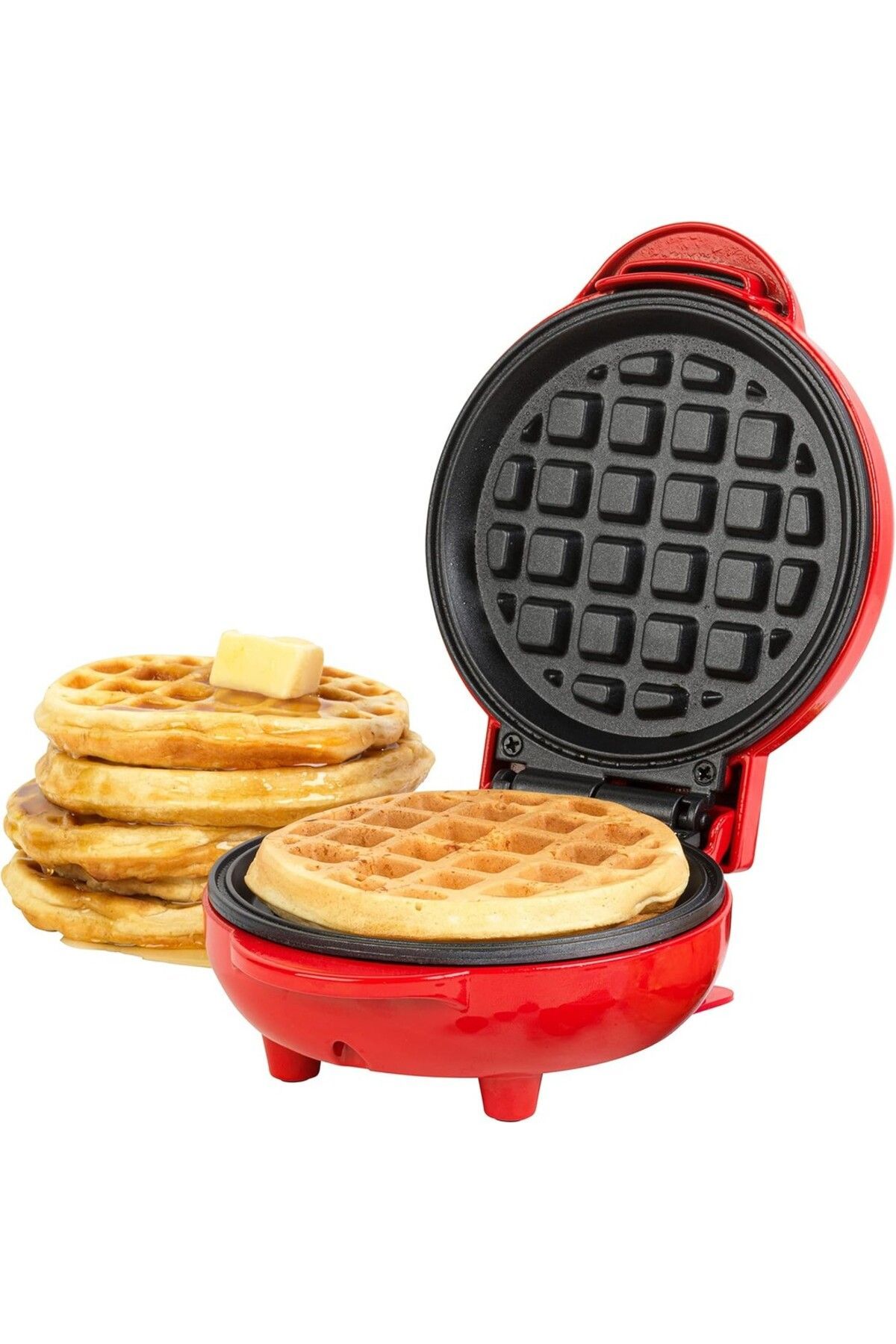 GILES POSNER Mini Waffle Makinesi Yapışmaz Belçika ve Amerikan Tarzı Waffle 11,5 cm