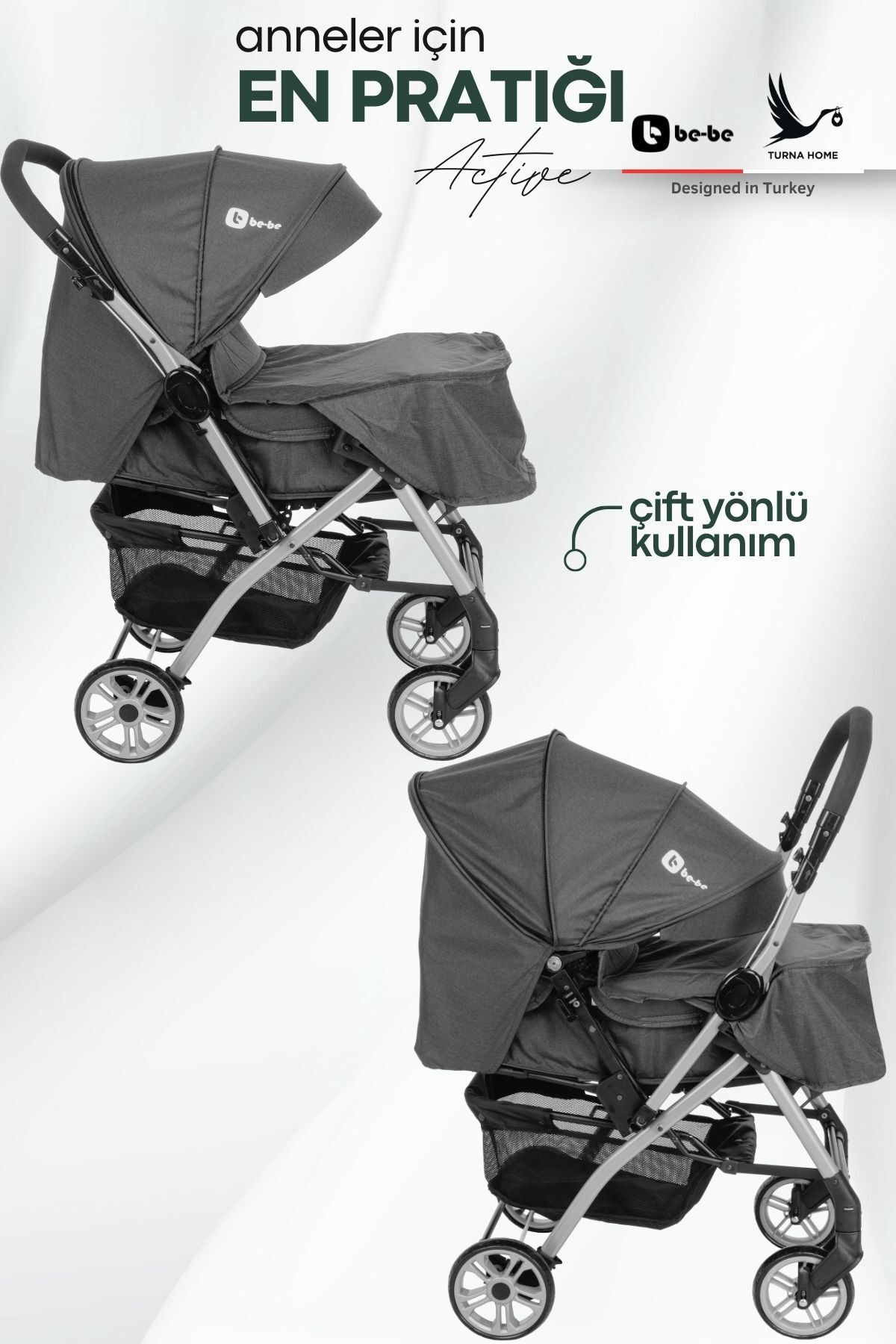 4 Baby Turnahome New Actıve Travel Bebek Arabası fotoğrafı 7 (önizleme)